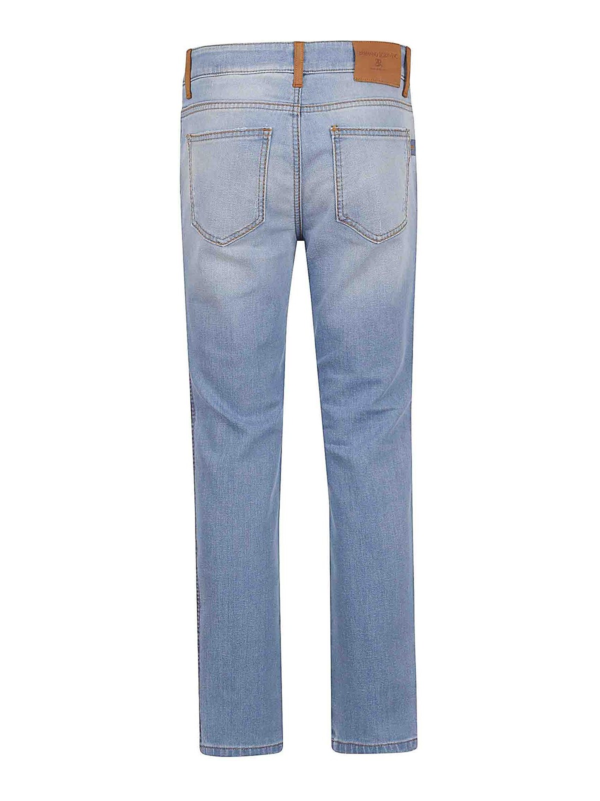 Ermanno Scervino Denim Trousers With Pockets And Loops In Blue