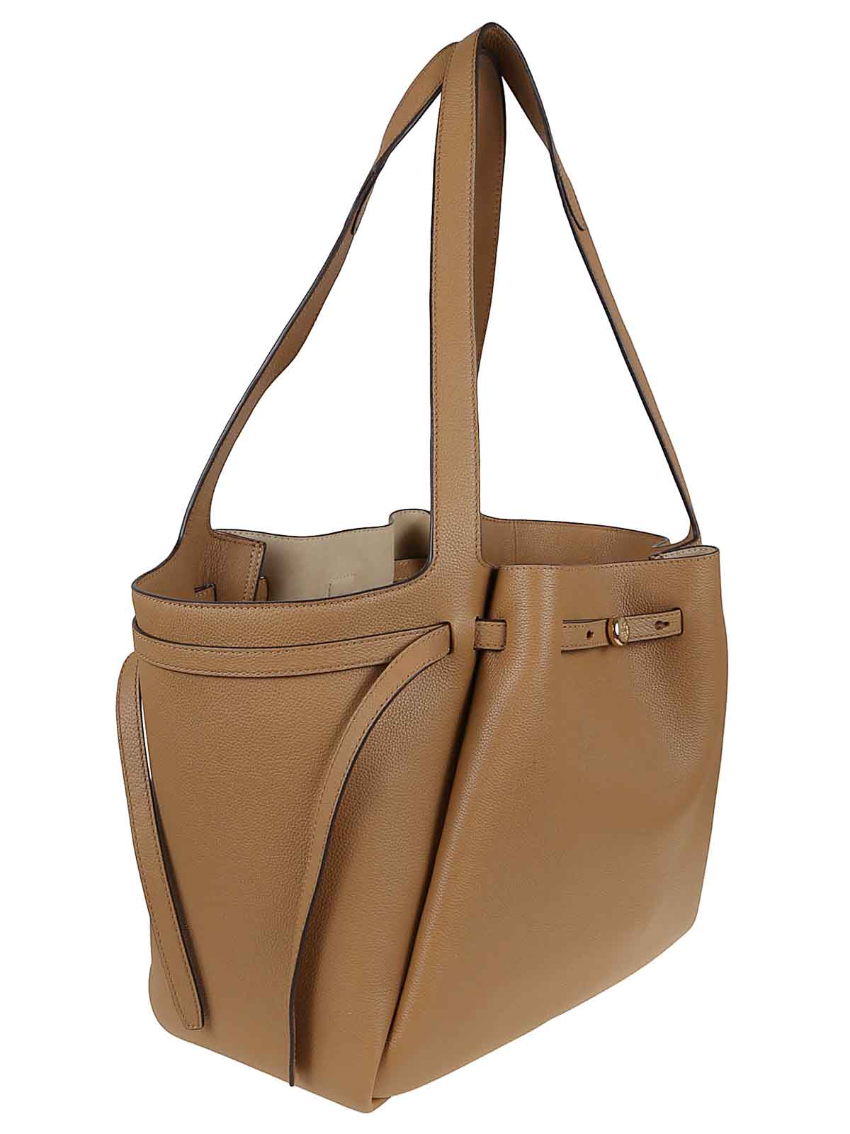 Tory Burch Sophisticated Cow Leather Shopper Bag In Sand