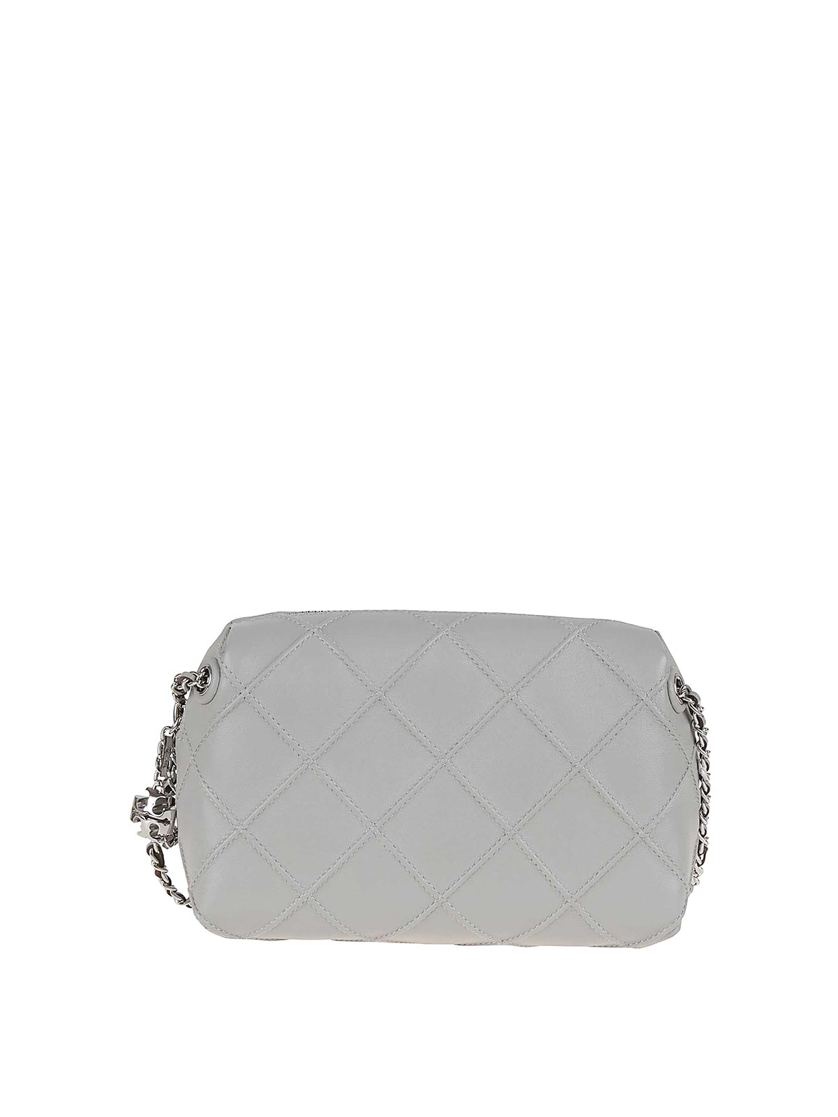 Tory Burch Fleming Small Crossbody Bag In Gray