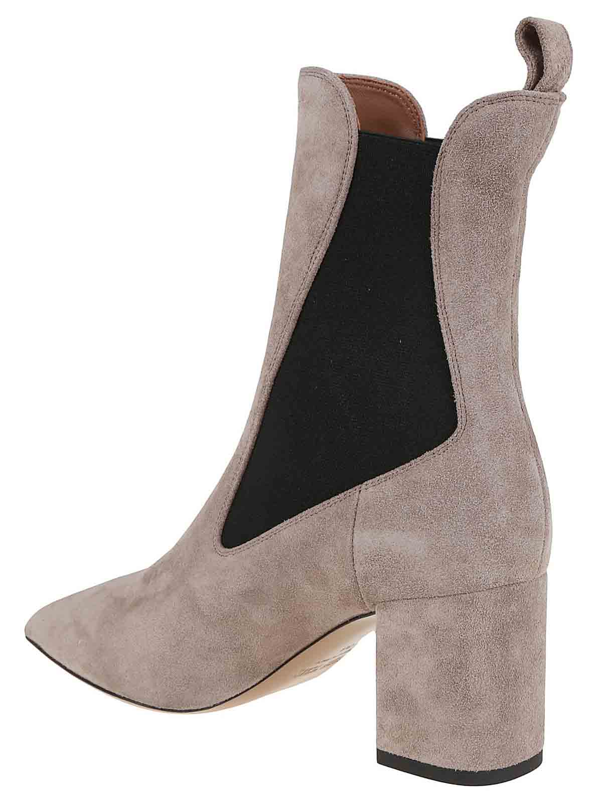Paris Texas 70mm Pointed-toe Block-heel Chelsea Boots In Gray
