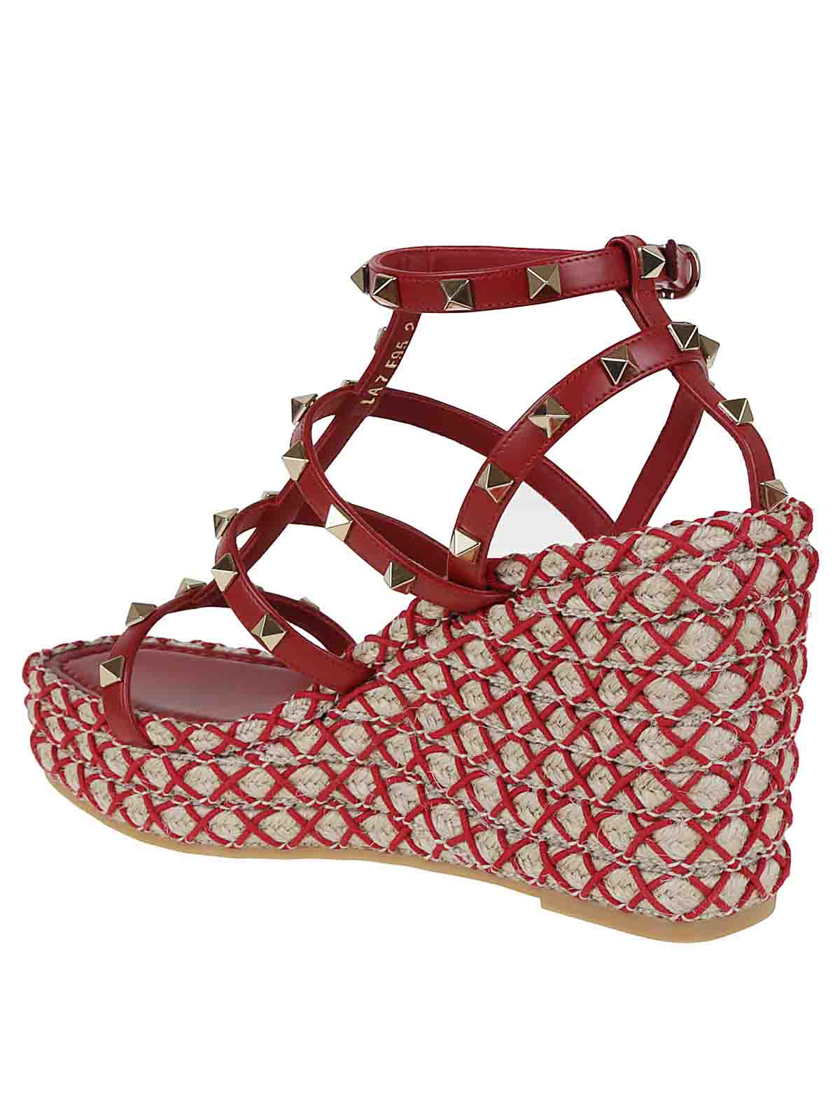 Valentino Wedge Espadrillas Rockstud Torchon T 25 In Multi