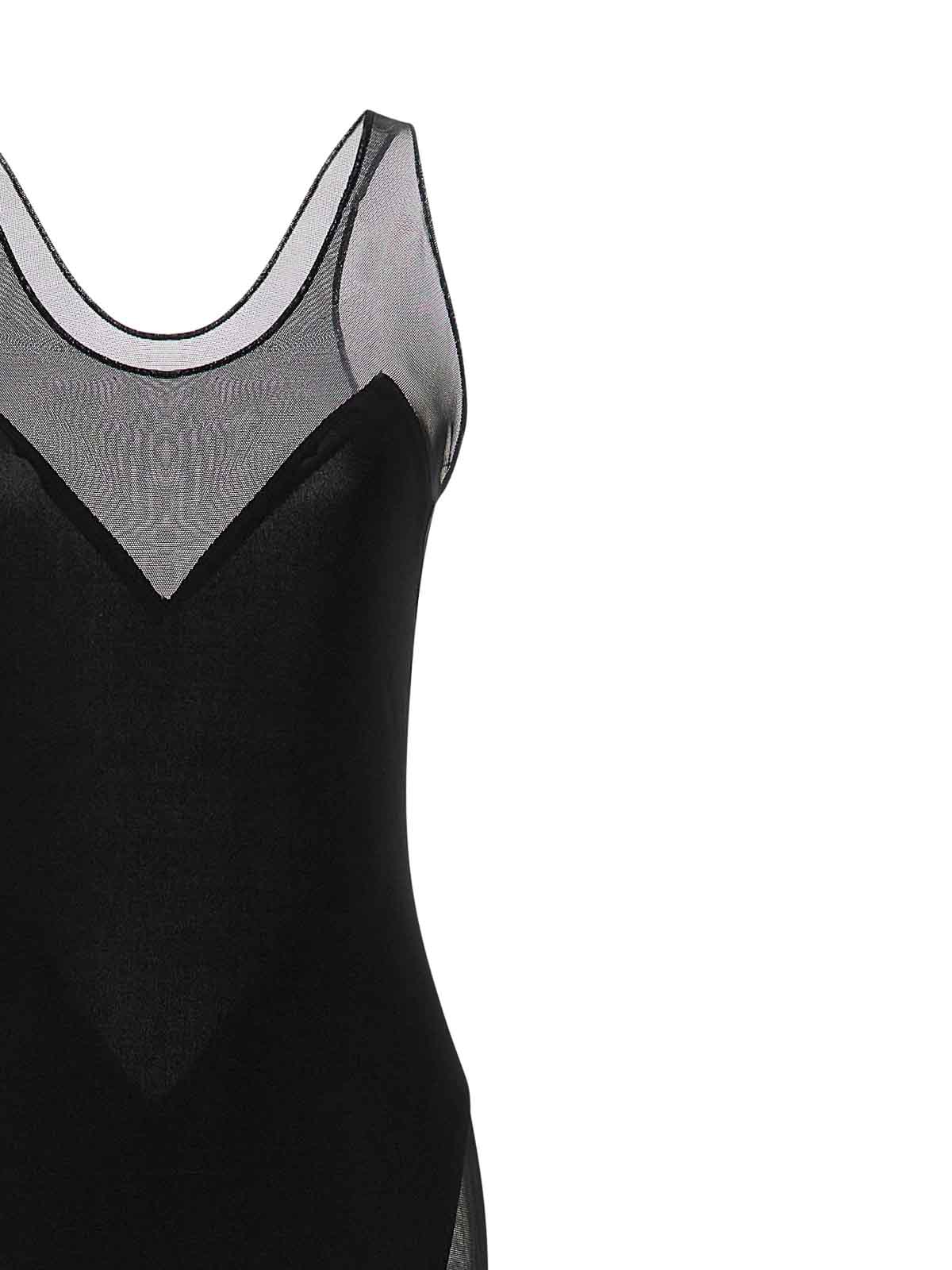Norma Kamali Low Back Racer Fishtail Dress In Black