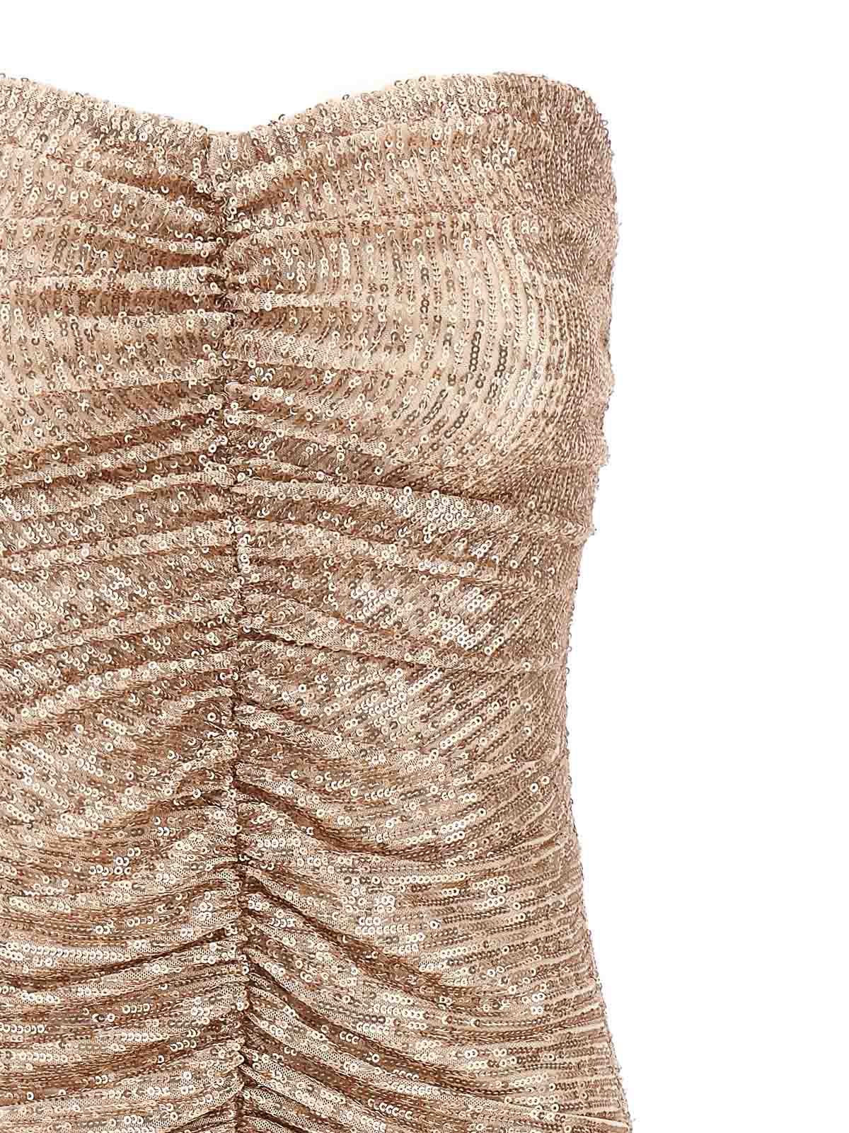 Norma Kamali Strapless Shirred Front Dress In Neutral