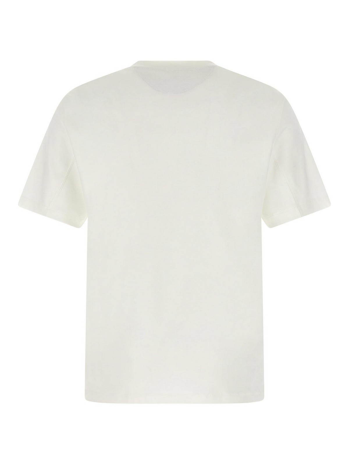 Brunello Cucinelli Men Logo Print T-shirt In White
