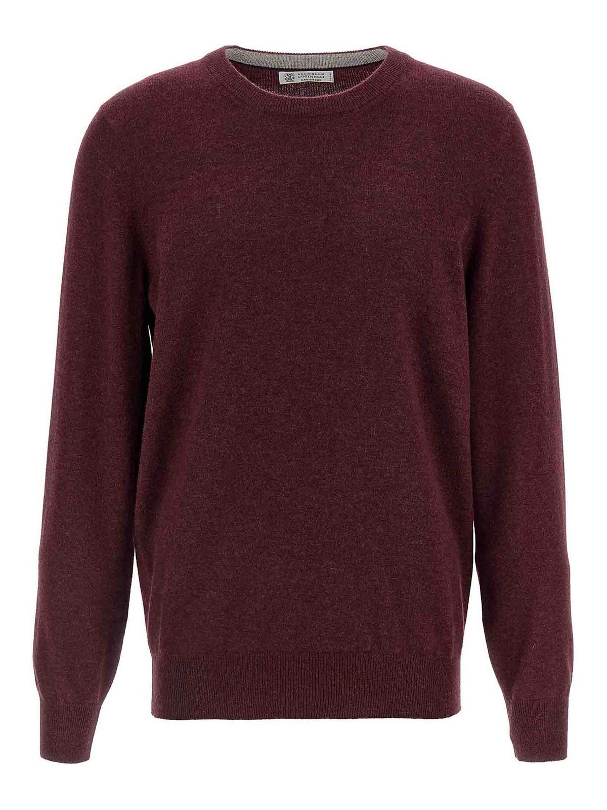Brunello Cucinelli Men Cashmere Sweater In Red