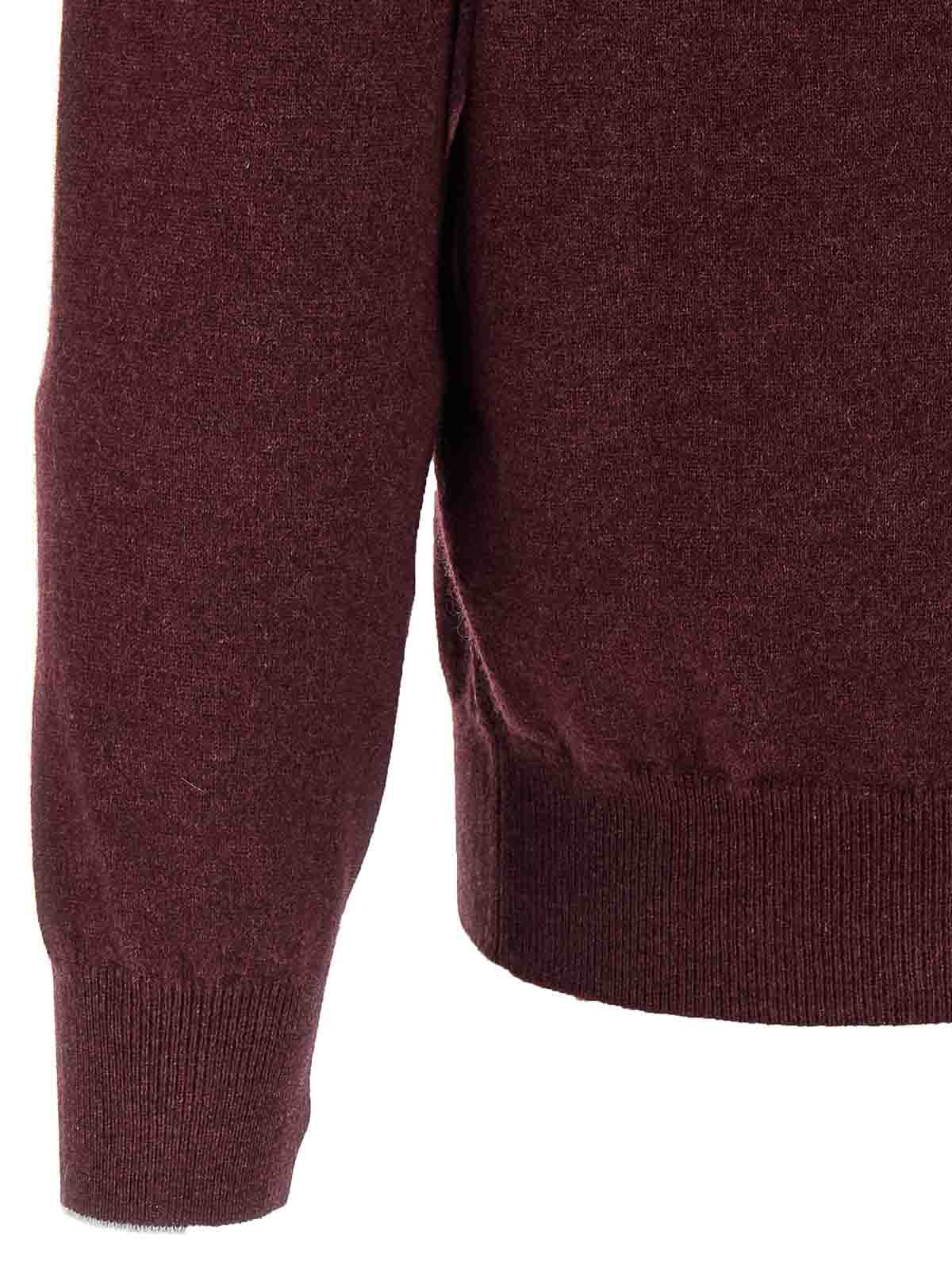 Brunello Cucinelli Men Cashmere Sweater In Red