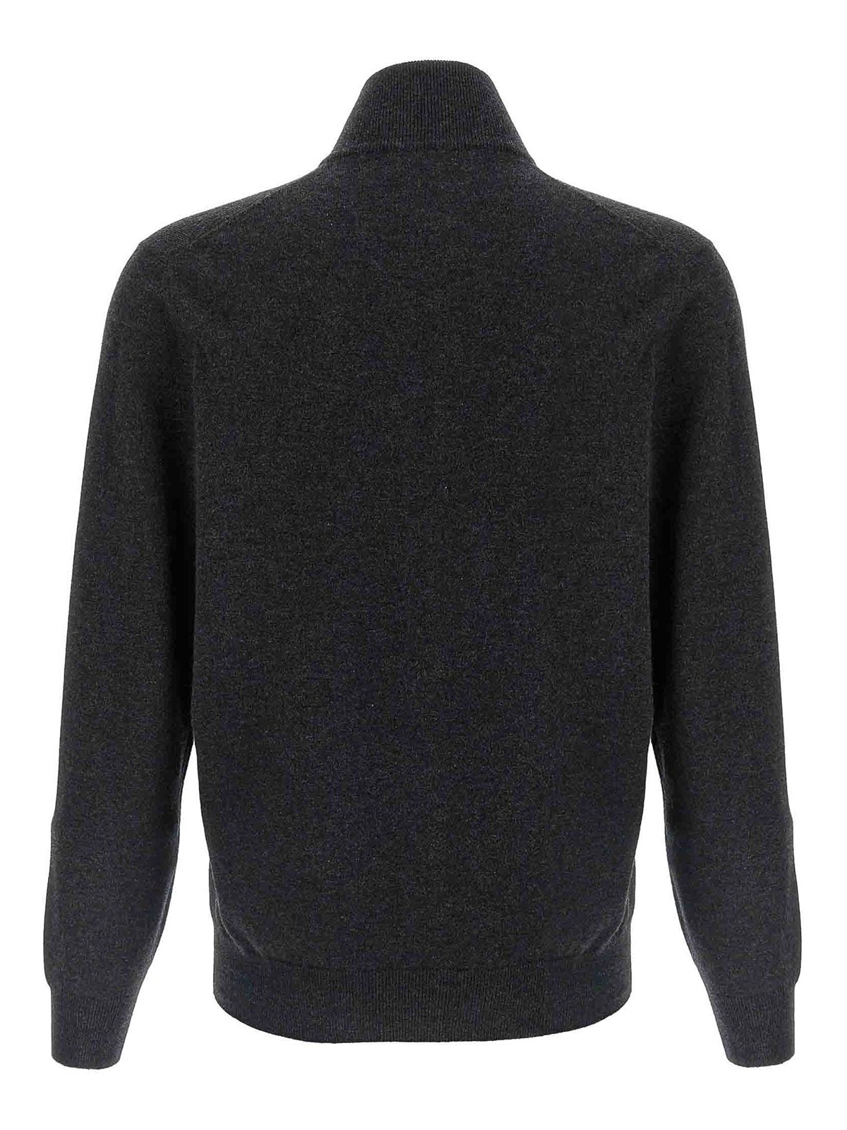 Brunello Cucinelli Full Zip Cashmere Cardigan In Gray