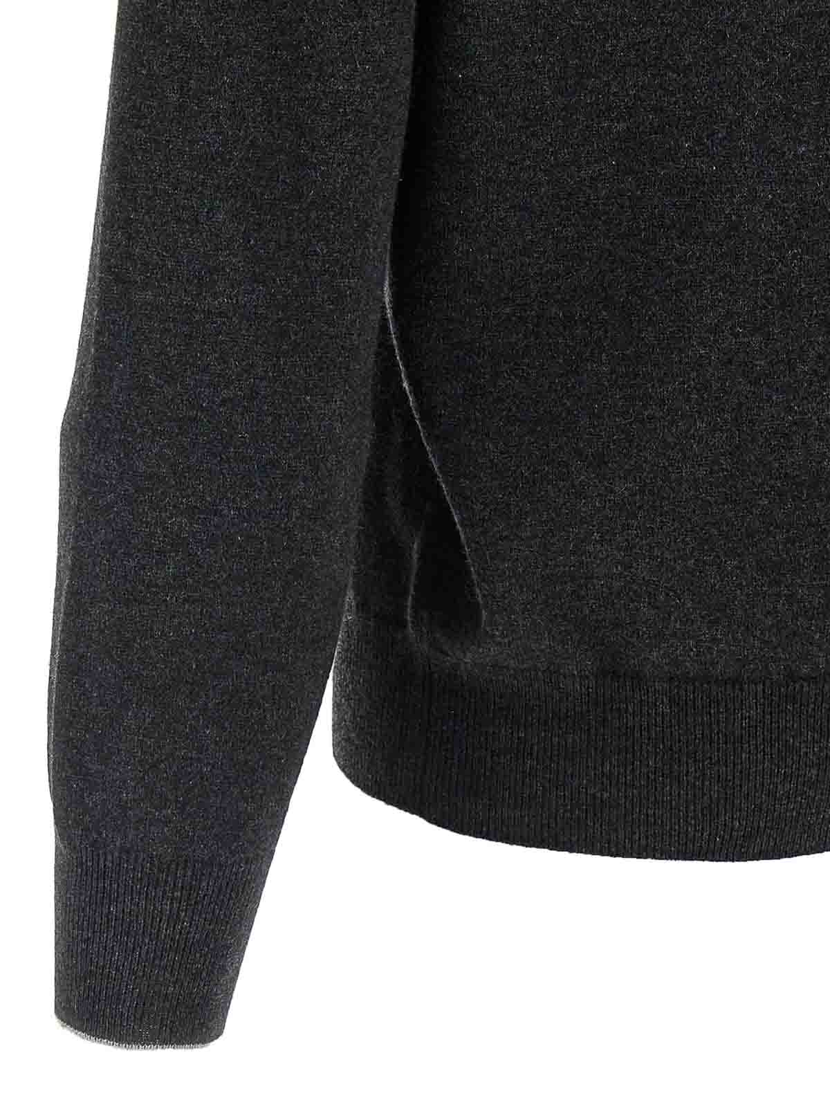 Brunello Cucinelli Full Zip Cashmere Cardigan In Gray