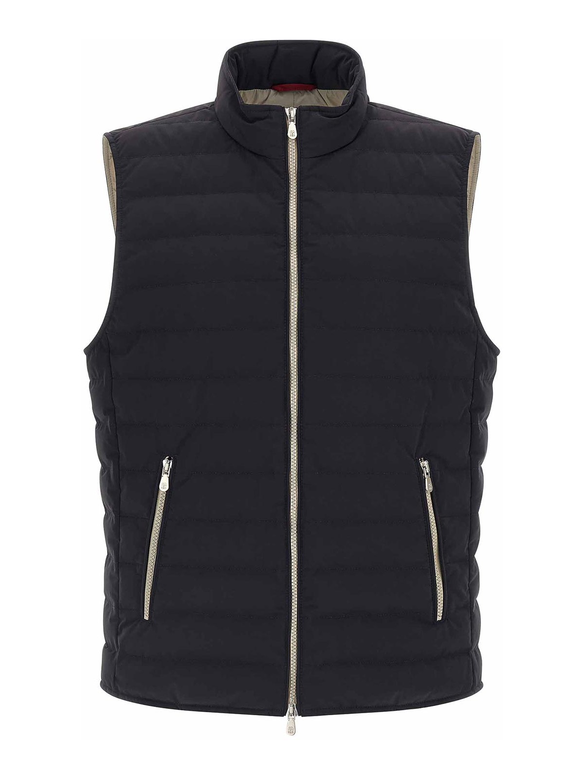 Brunello Cucinelli Quilted High-neck Gilet In Black