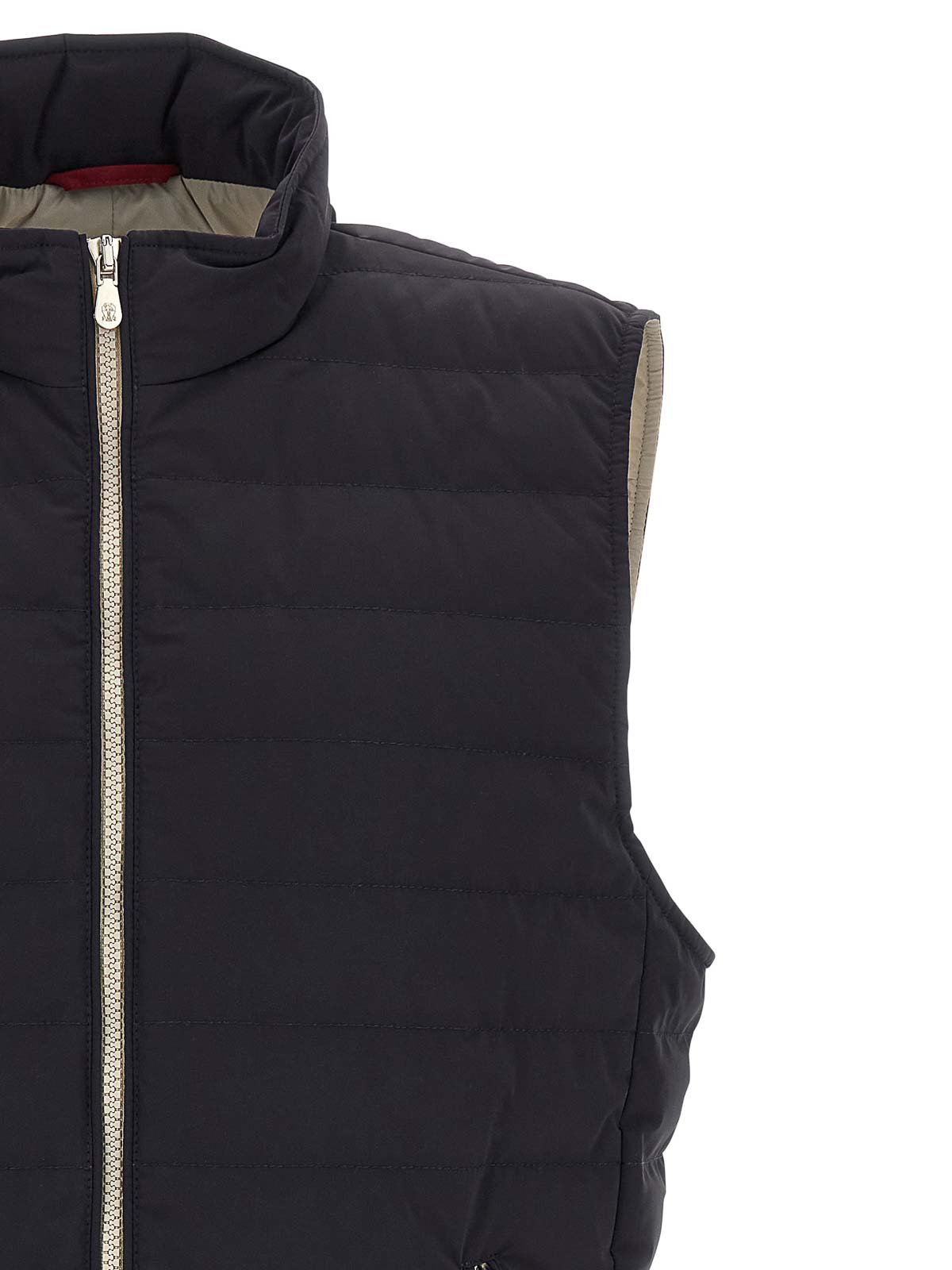 Brunello Cucinelli Quilted High-neck Gilet In Black