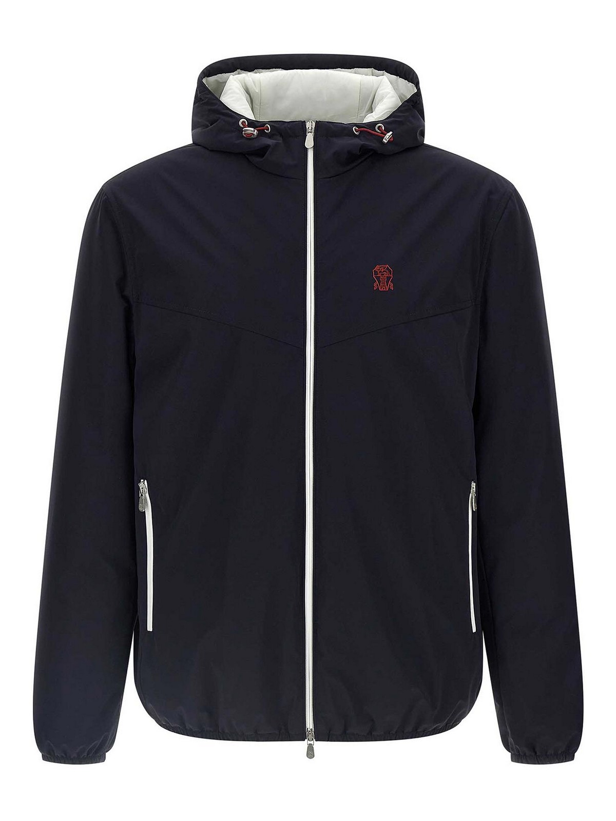 Brunello Cucinelli Men Nylon Blouson Jacket In Blue