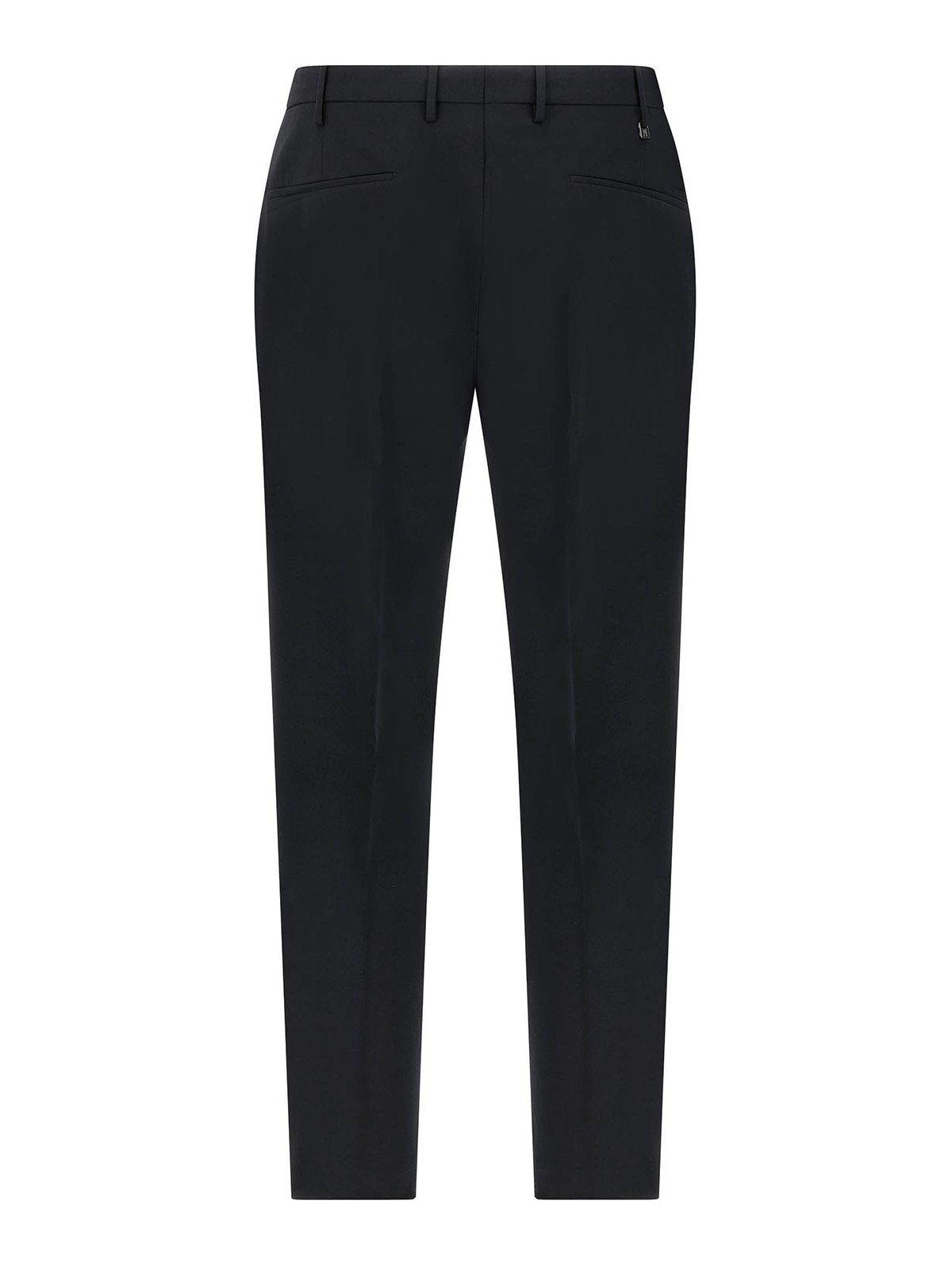 Pt Torino Pant Wool Stretch Front Pleats In Black