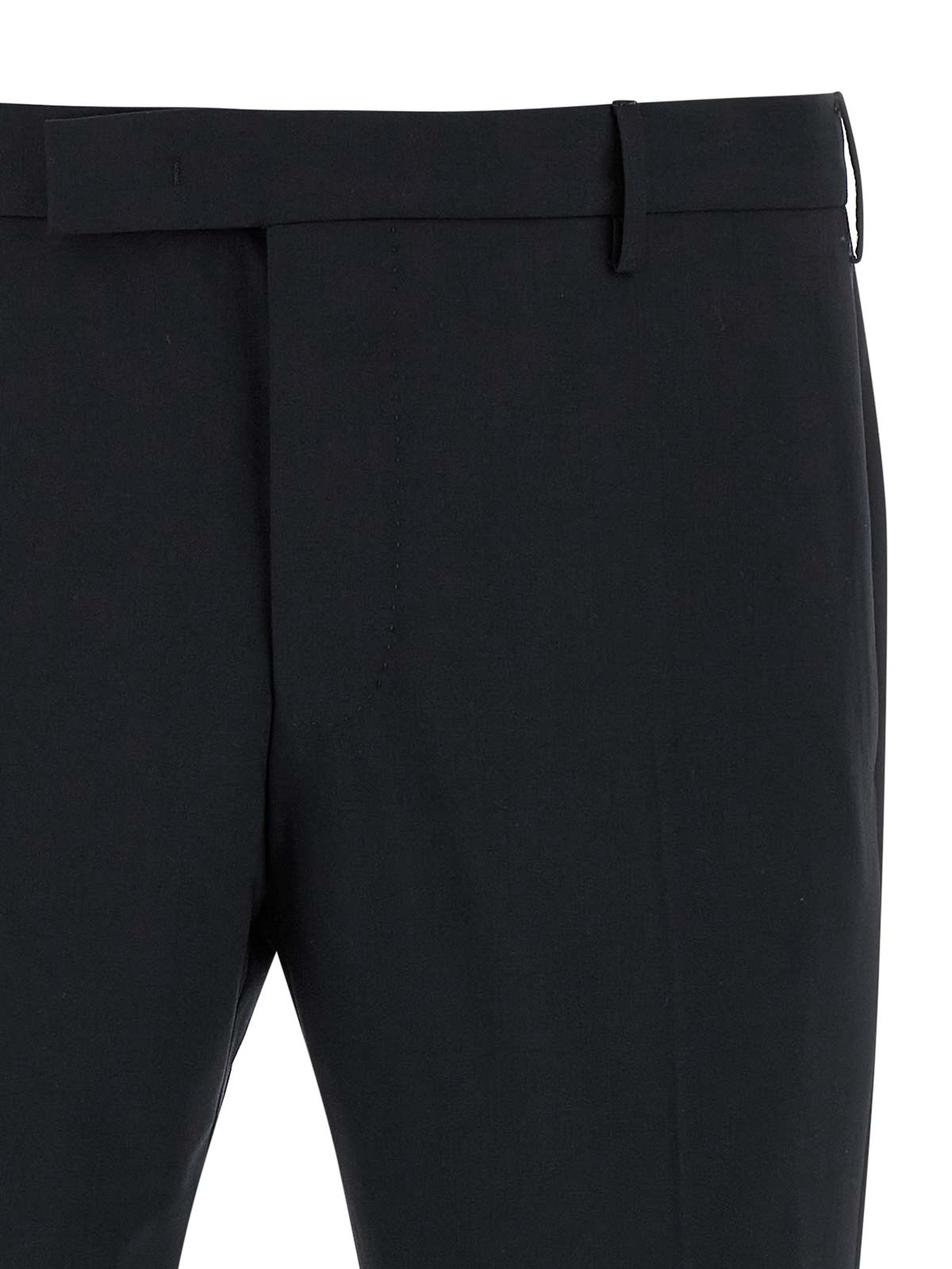 Pt Torino Pant Wool Stretch Front Pleats In Black
