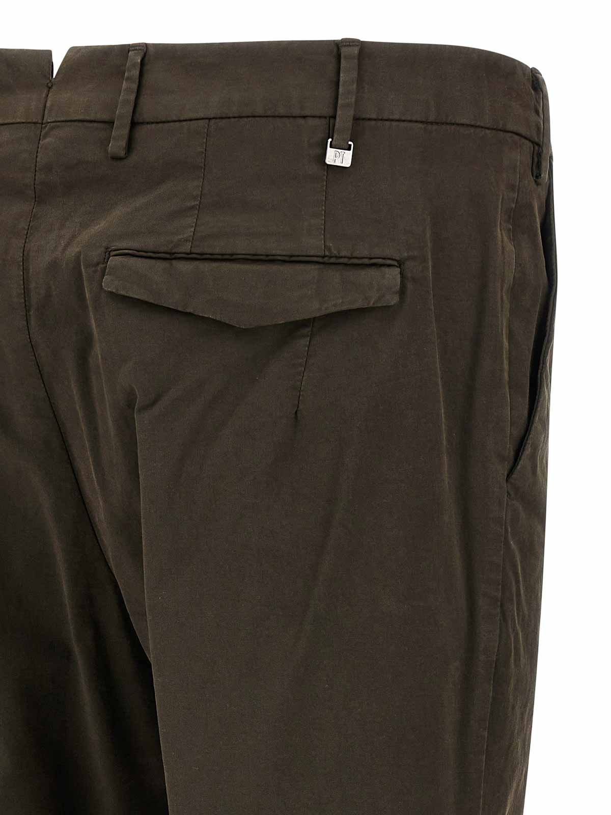 Pt Torino Tapered Trousers In Brown