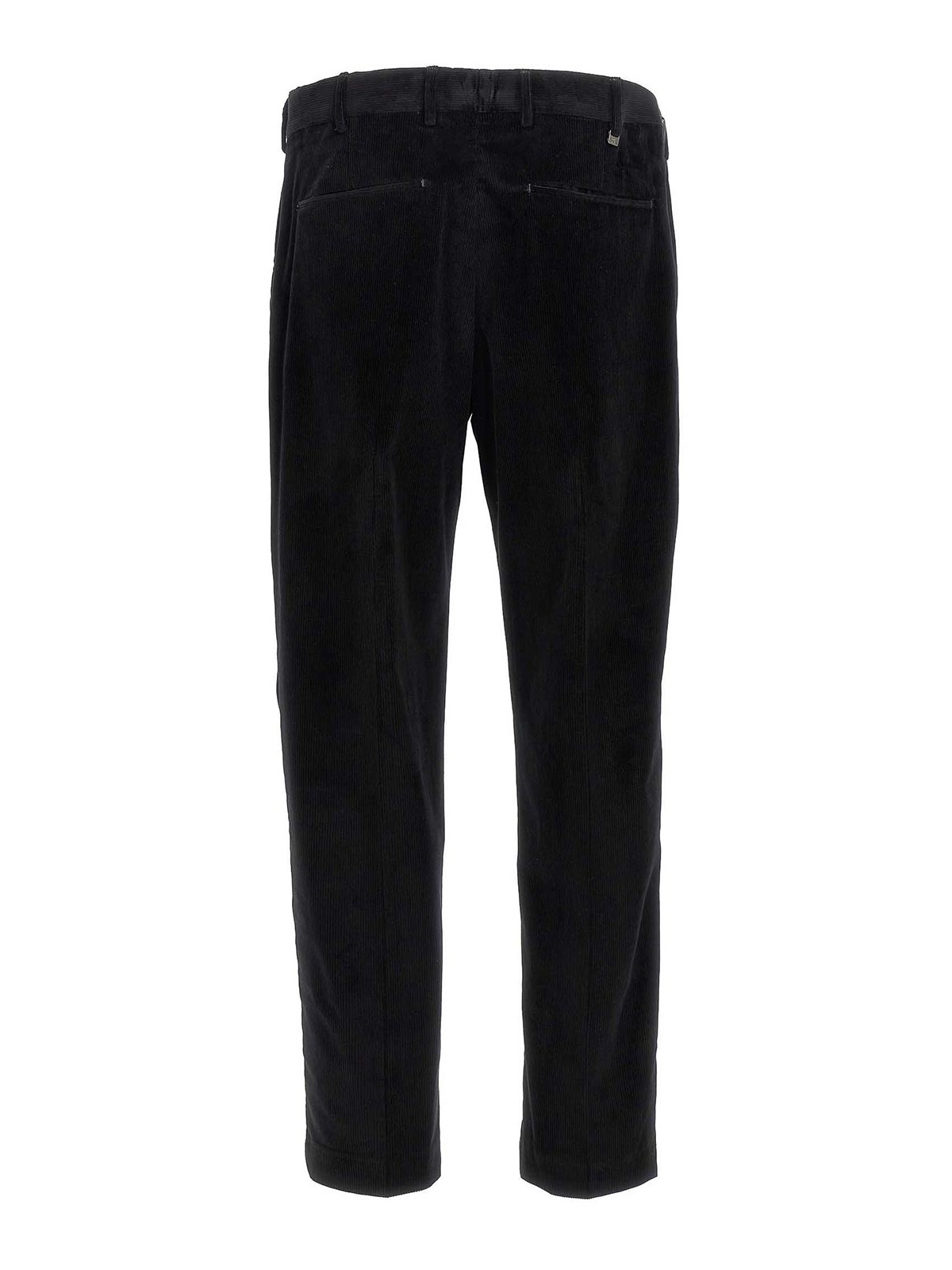 Pt Torino Rebel Corduroy Tapered Trousers In Black