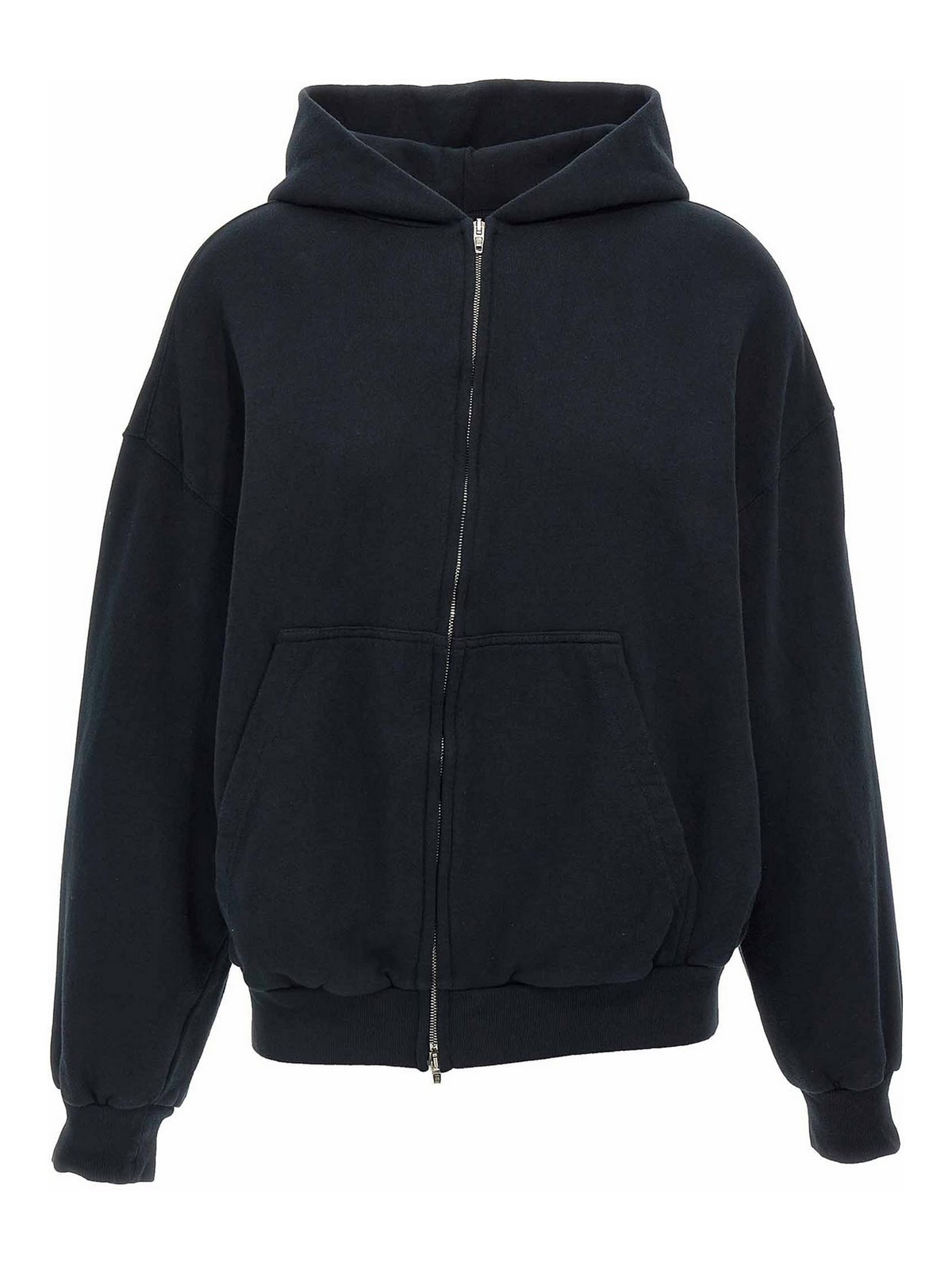 Balenciaga Flipped Uni Zip Sweatshirt In Black