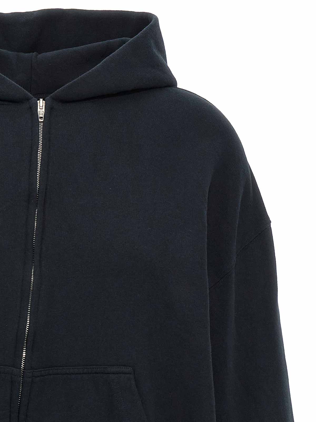 Balenciaga Flipped Uni Zip Sweatshirt In Black