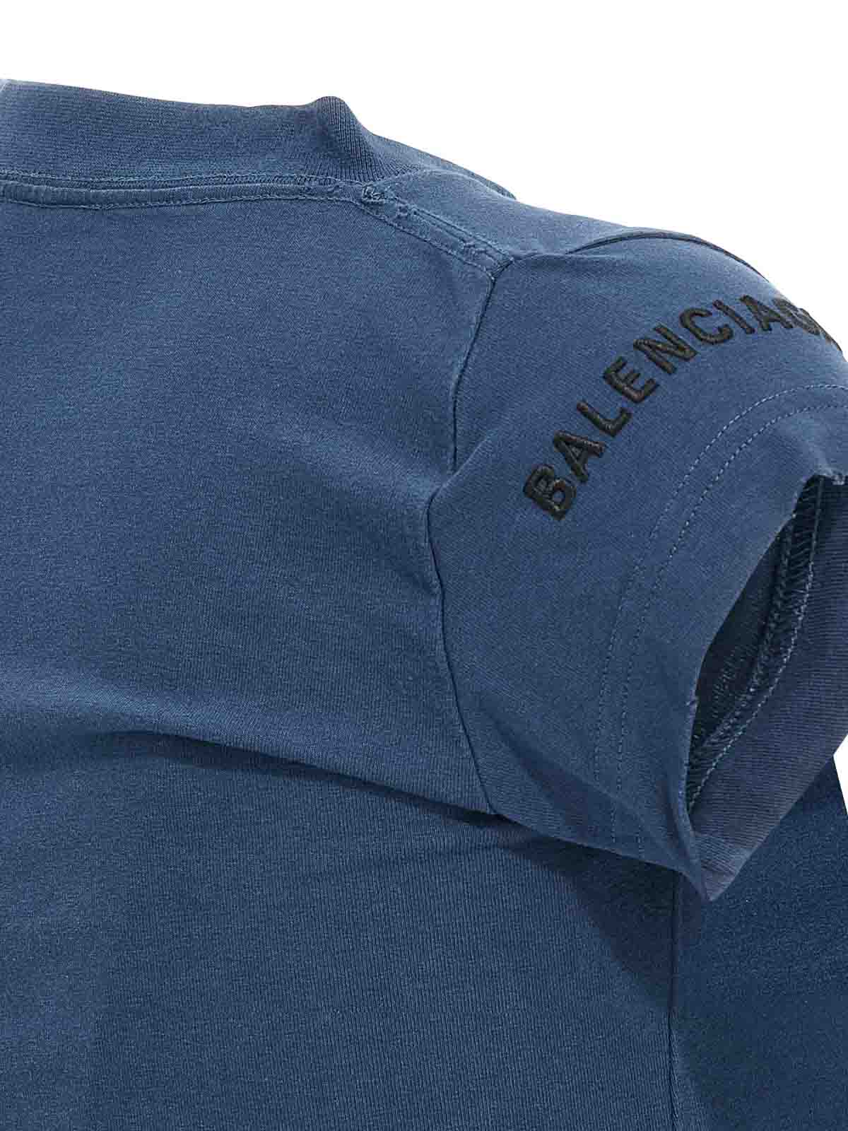 Balenciaga T-shirt In Blue