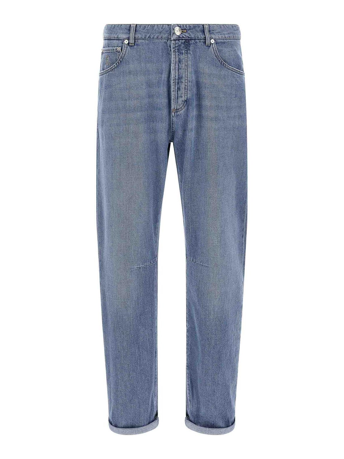Brunello Cucinelli Five-pocket Denim Trousers In Blue