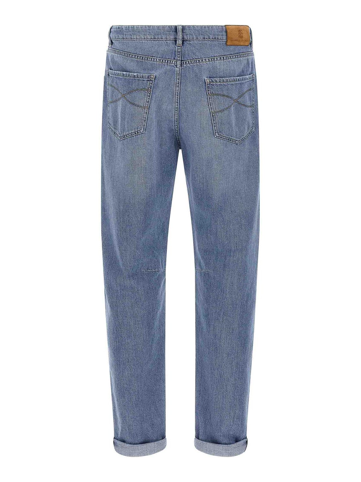 Brunello Cucinelli Five-pocket Denim Trousers In Blue