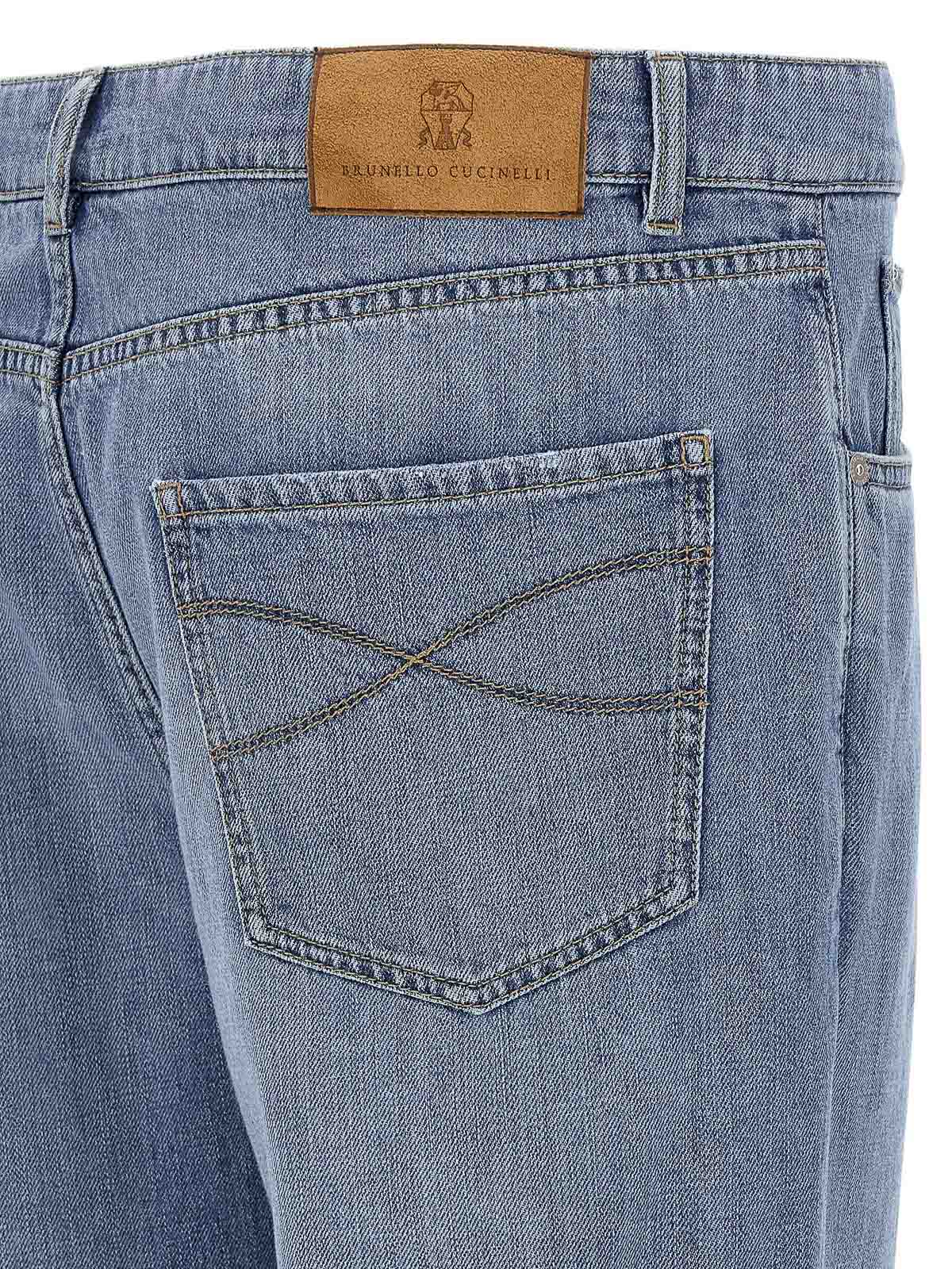 Brunello Cucinelli Five-pocket Denim Trousers In Blue