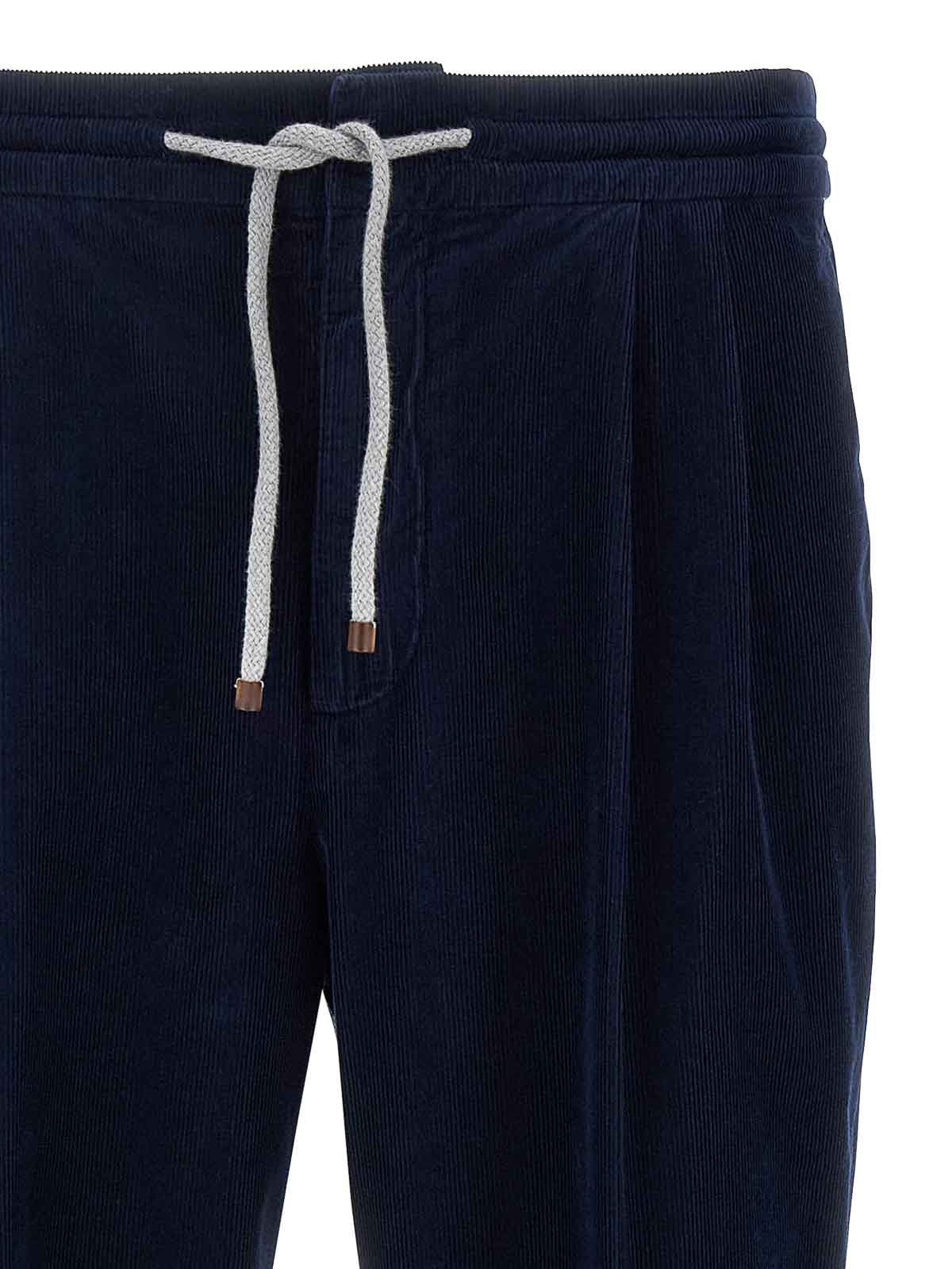 Brunello Cucinelli Corduroy Trousers In Blue