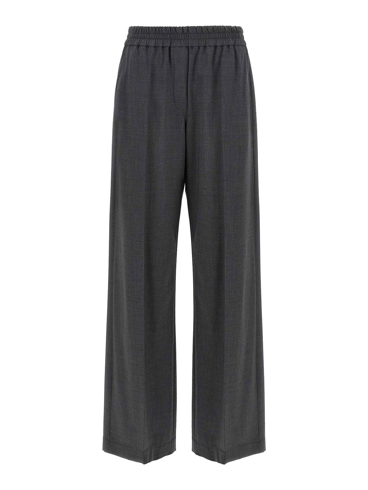 Brunello Cucinelli Wool Pants In Gray