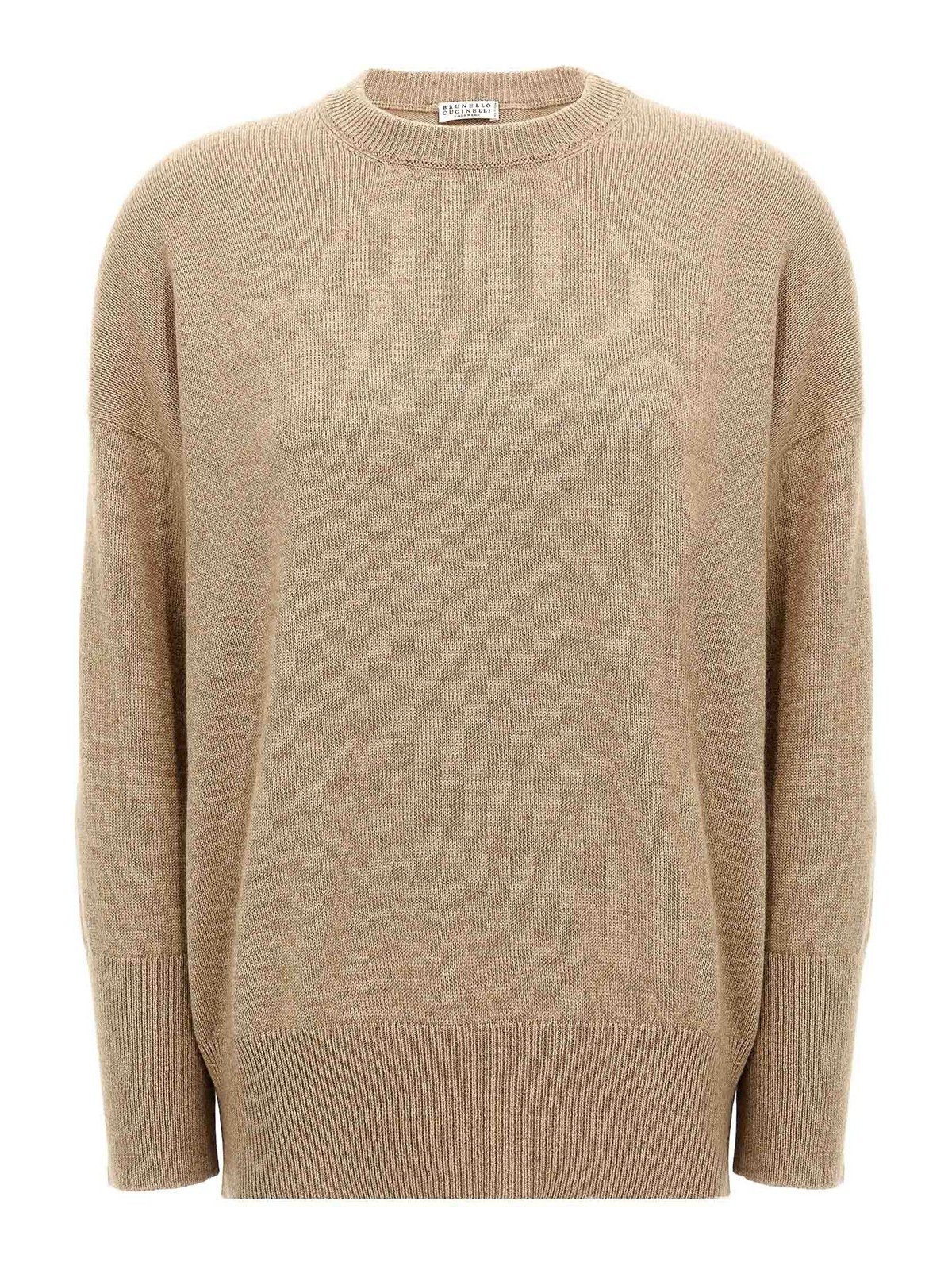 Brunello Cucinelli Monile Sweater In Sand