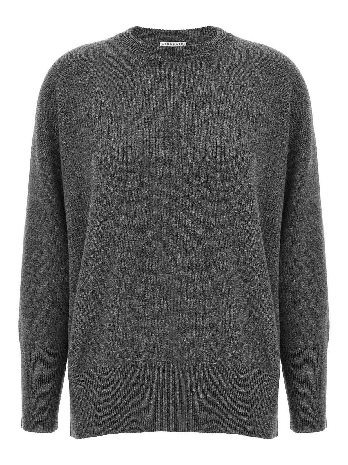 Brunello Cucinelli Sweater Cashmere Jewelry In Gray