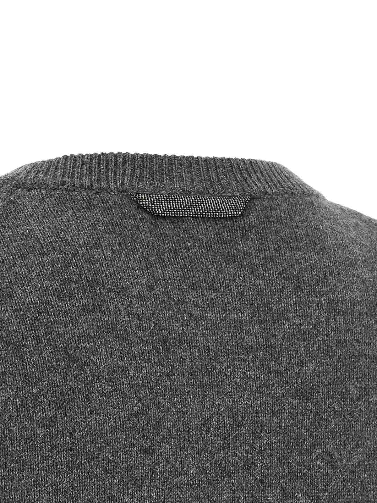 Brunello Cucinelli Sweater Cashmere Jewelry In Gray