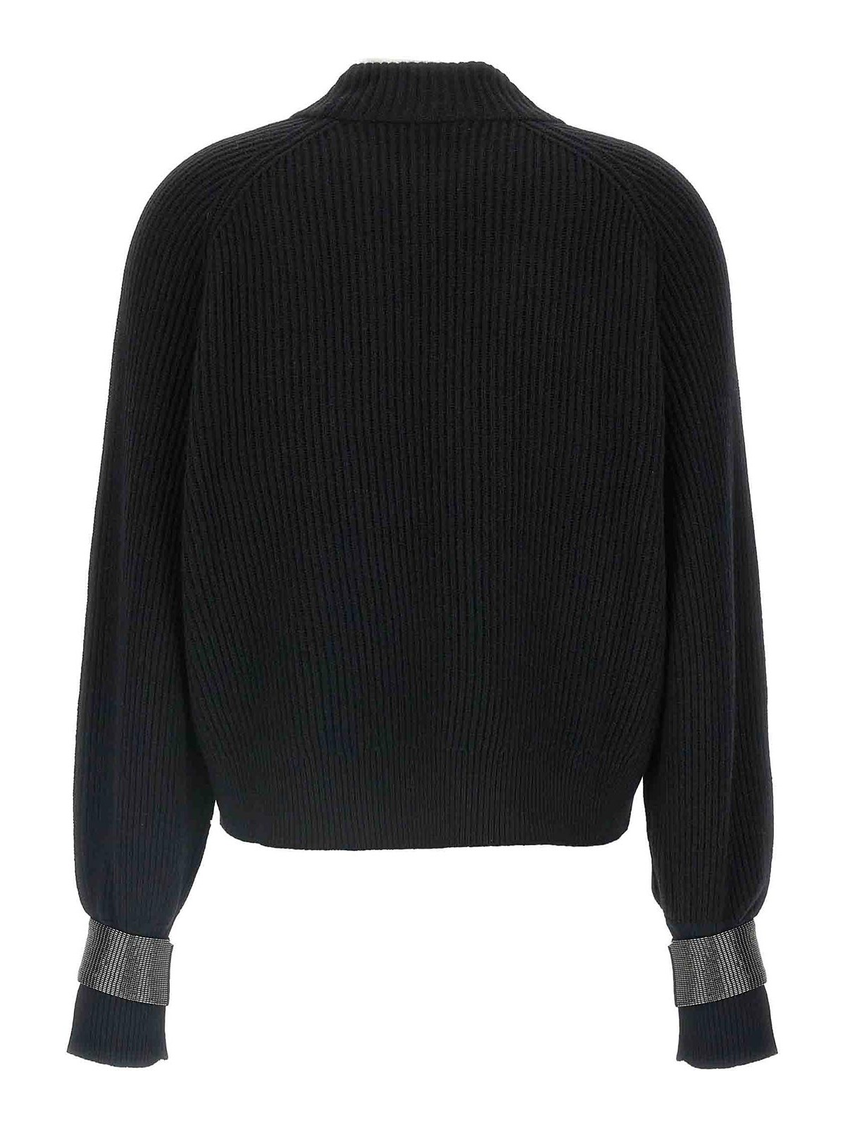 Brunello Cucinelli Cuffs Sweater In Black