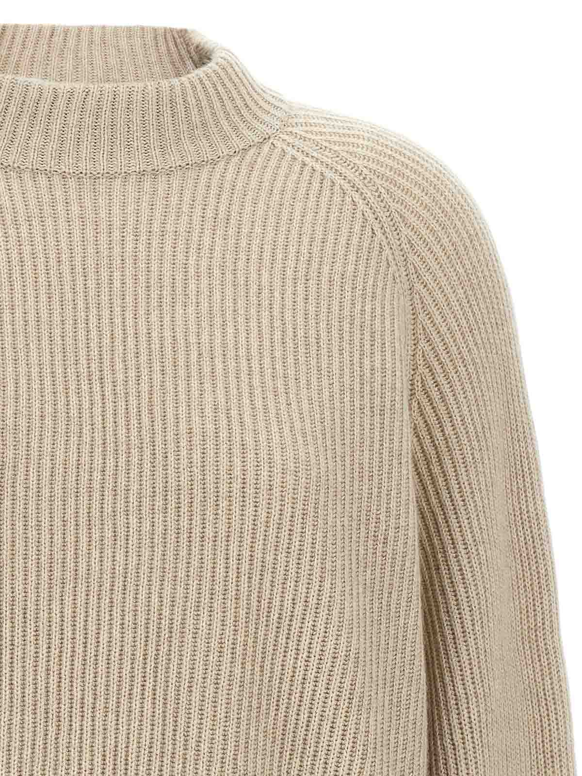 Brunello Cucinelli Monile Cuffs Sweater In Sand