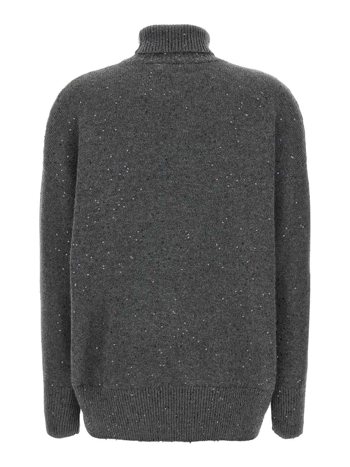 Brunello Cucinelli Sequin Sweater In Gray