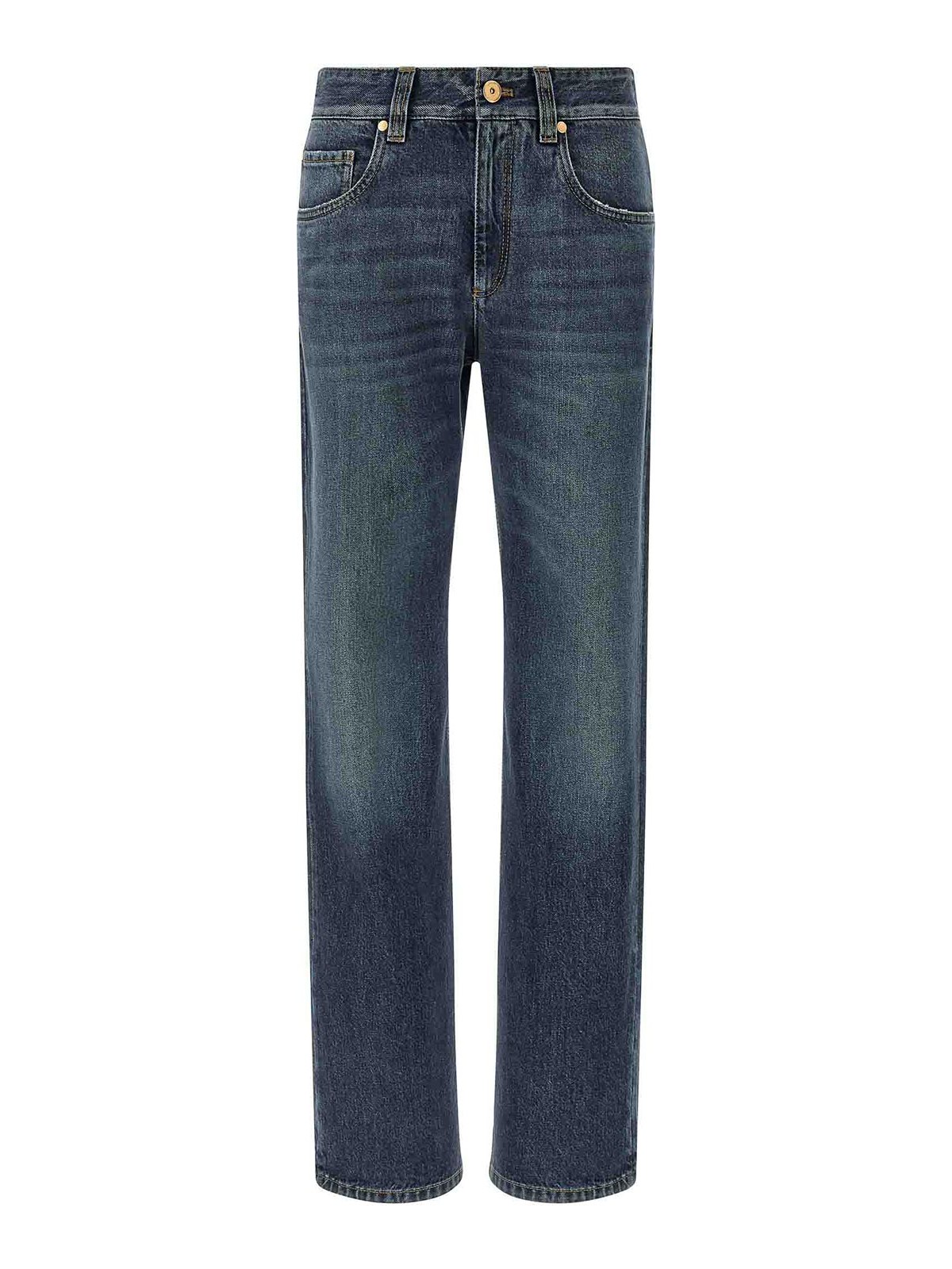 Brunello Cucinelli The Column Jeans In Blue