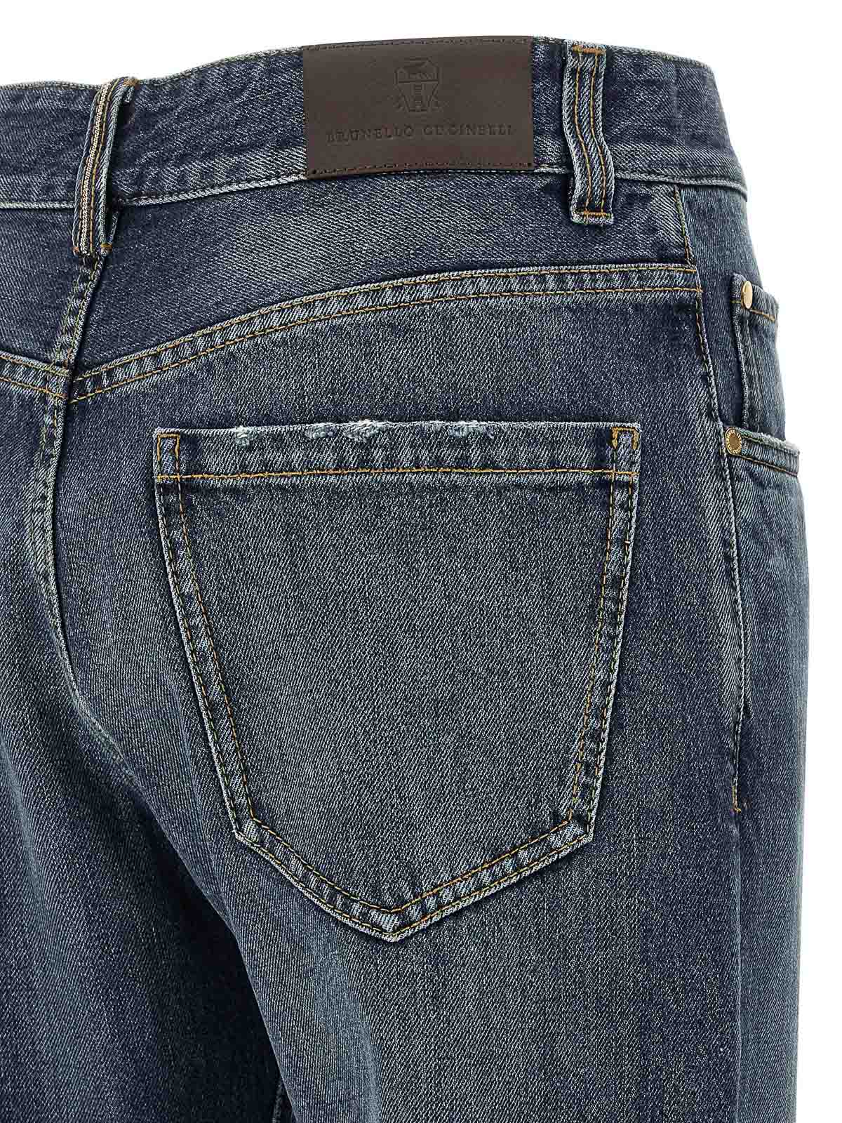 Brunello Cucinelli The Column Jeans In Blue