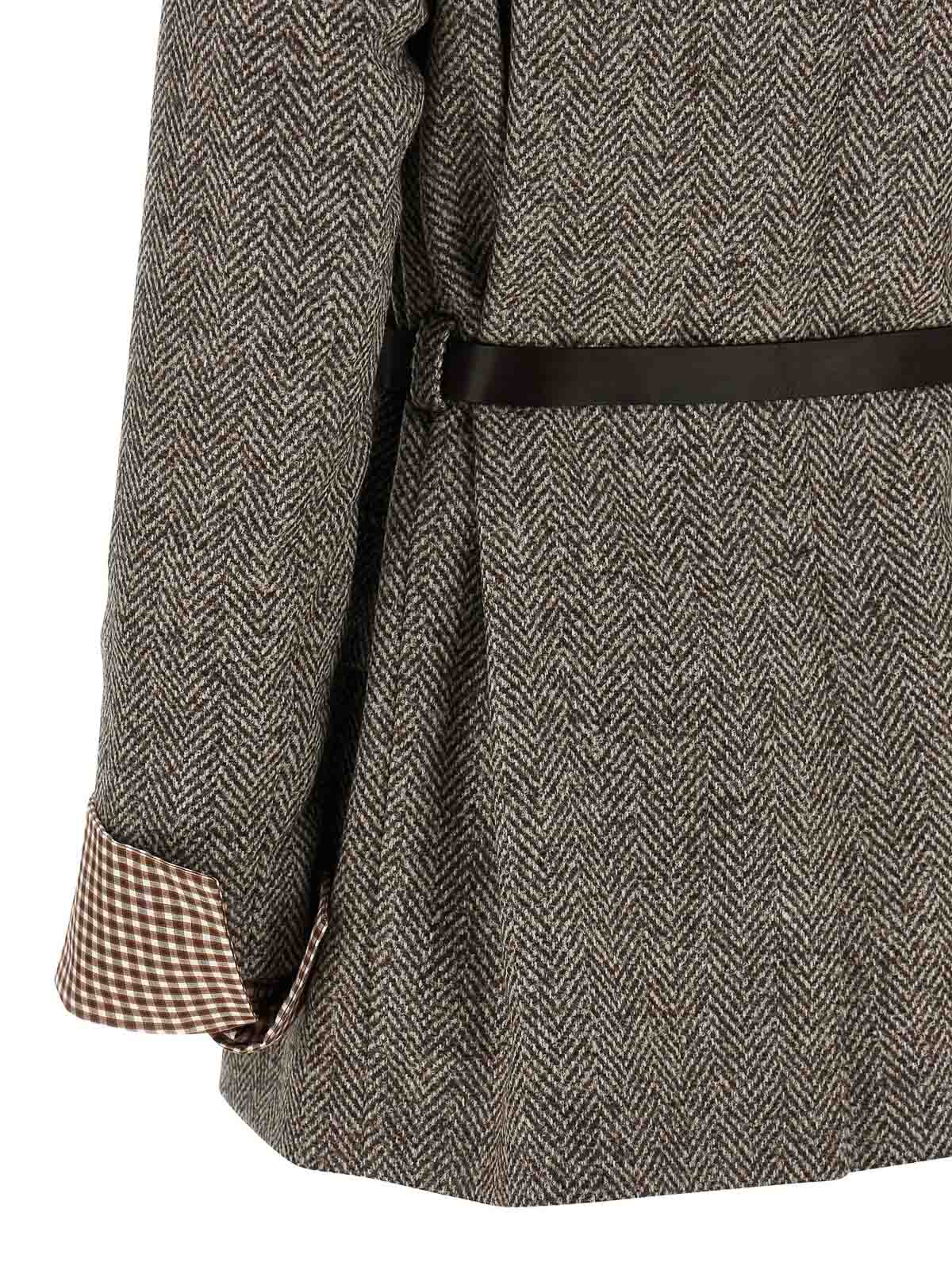 Brunello Cucinelli Belt Blazer In Brown