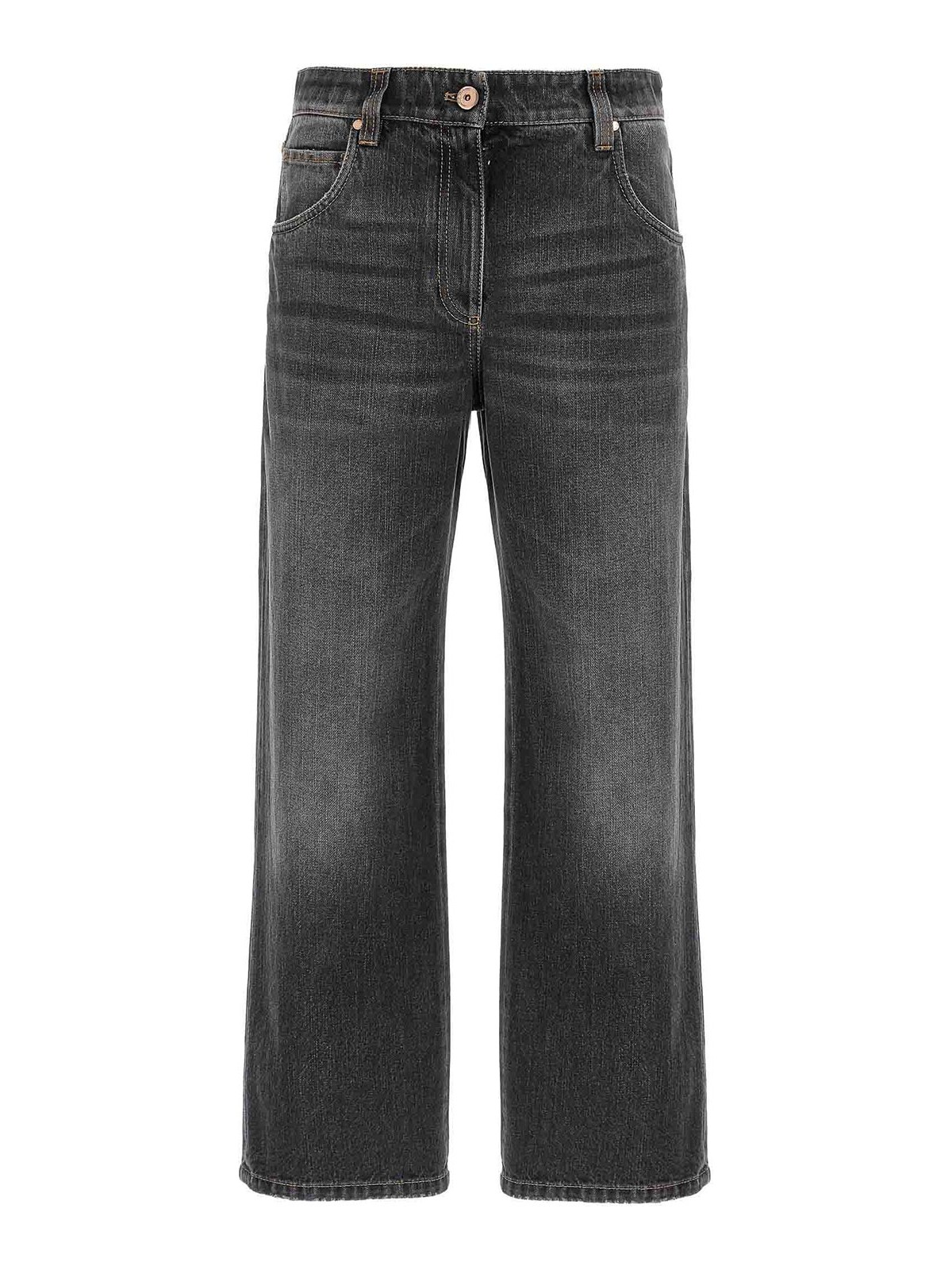 Brunello Cucinelli The Square Jeans In Gray