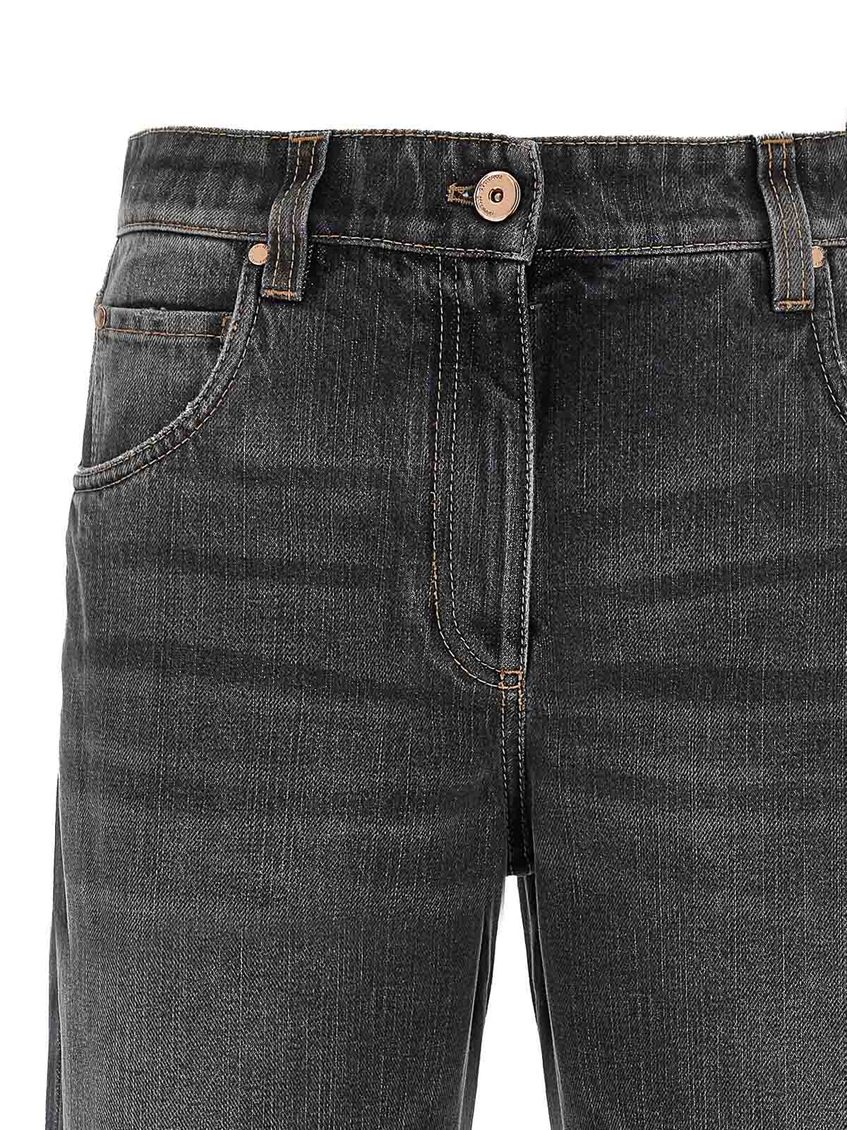 Brunello Cucinelli The Square Jeans In Gray