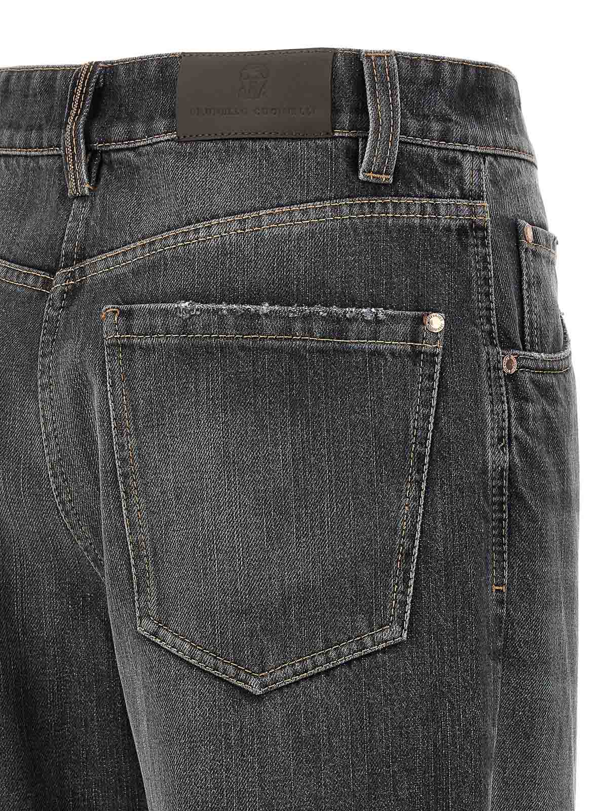 Brunello Cucinelli The Square Jeans In Gray