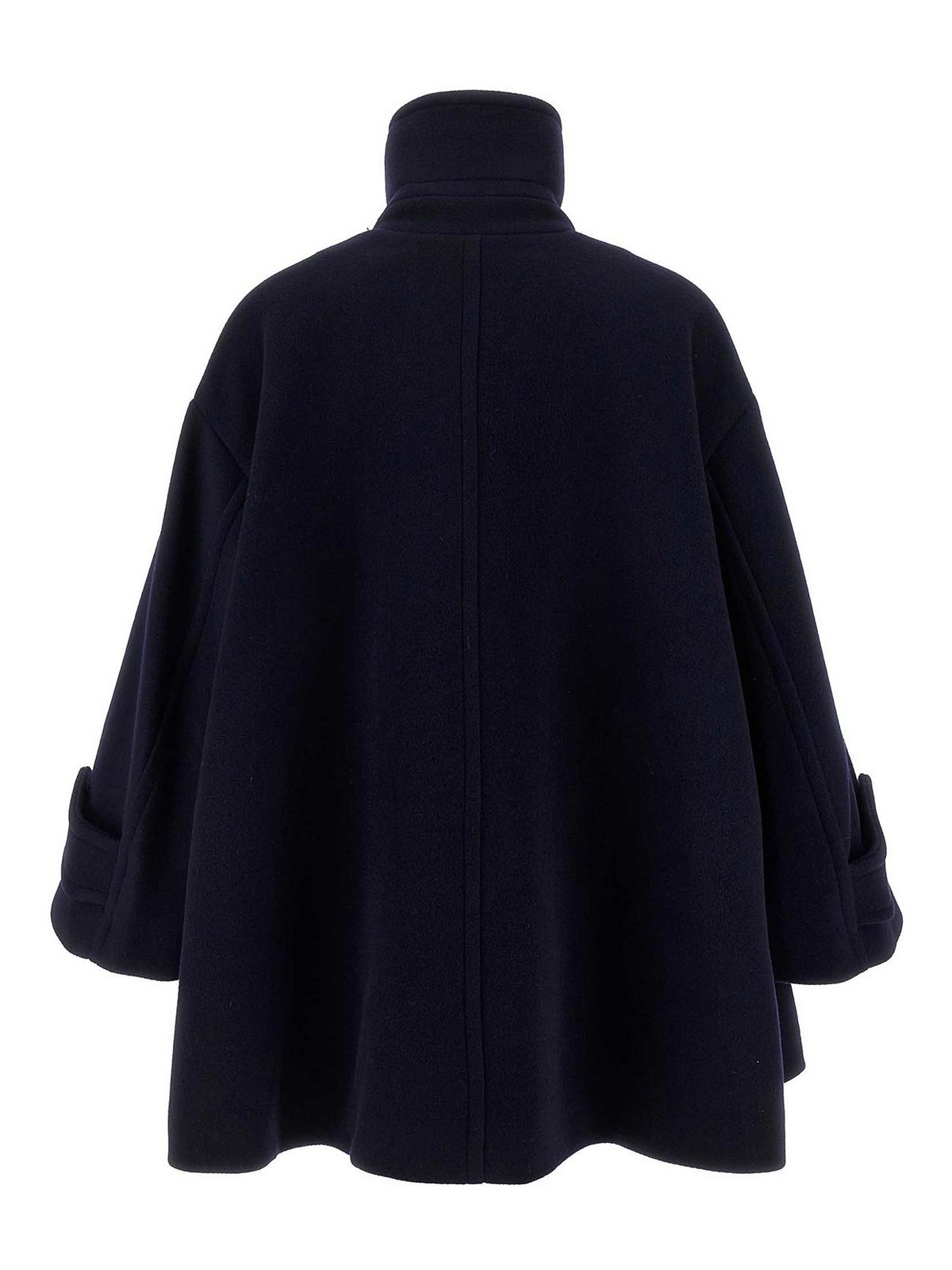 Chloé Double Breasted Wool Coat In Blue