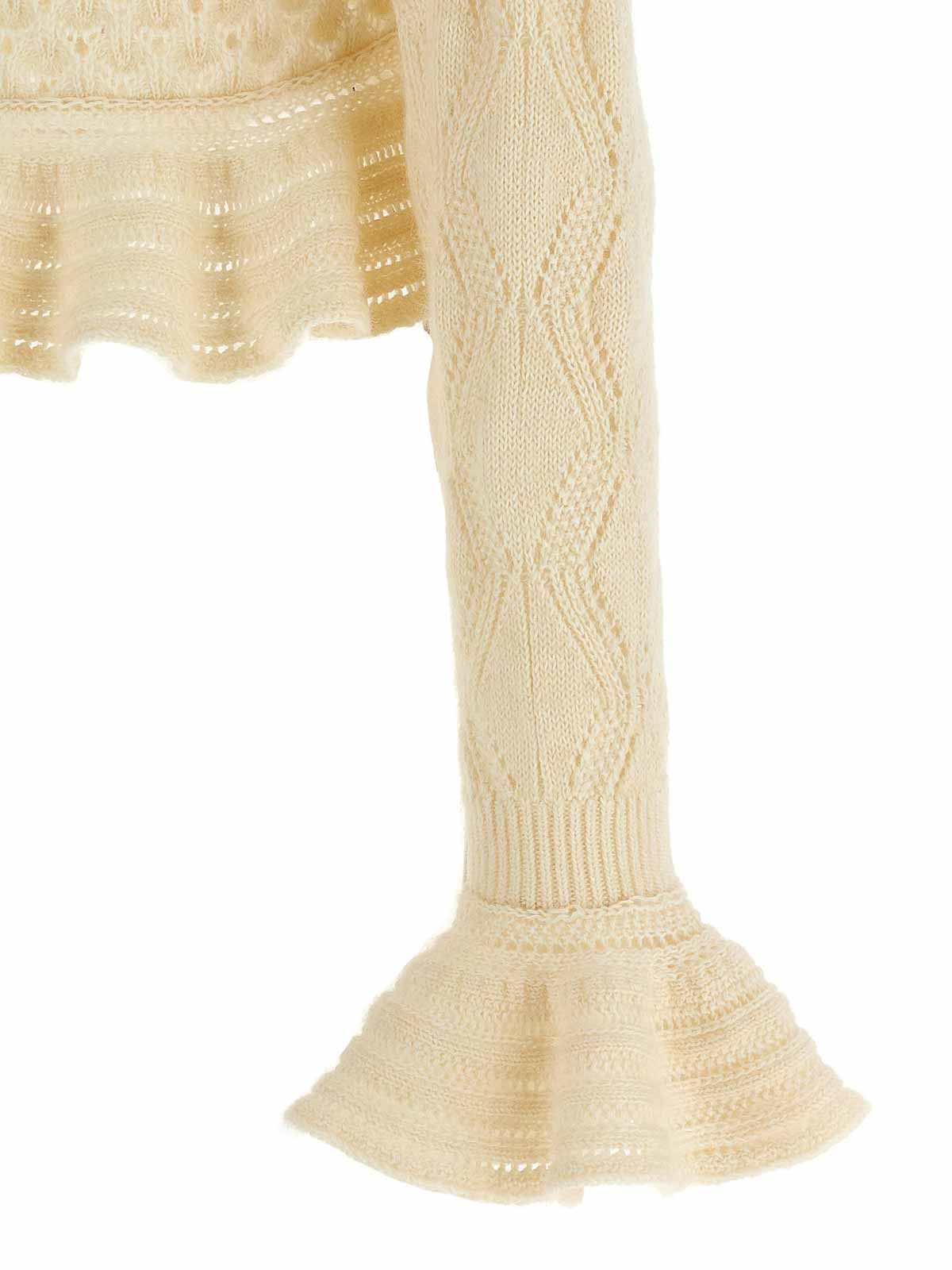 Chloé Pointelle Cardigan In White