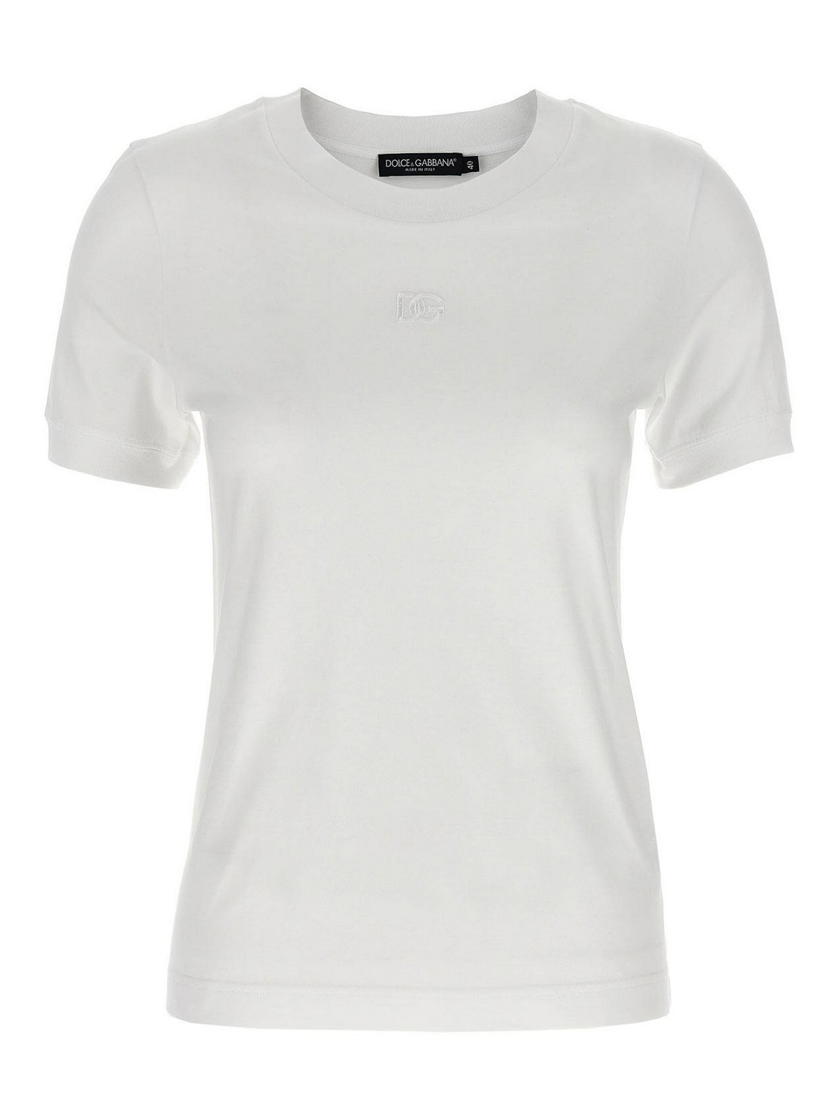 Dolce & Gabbana Logo Embroidery T-shirt In White