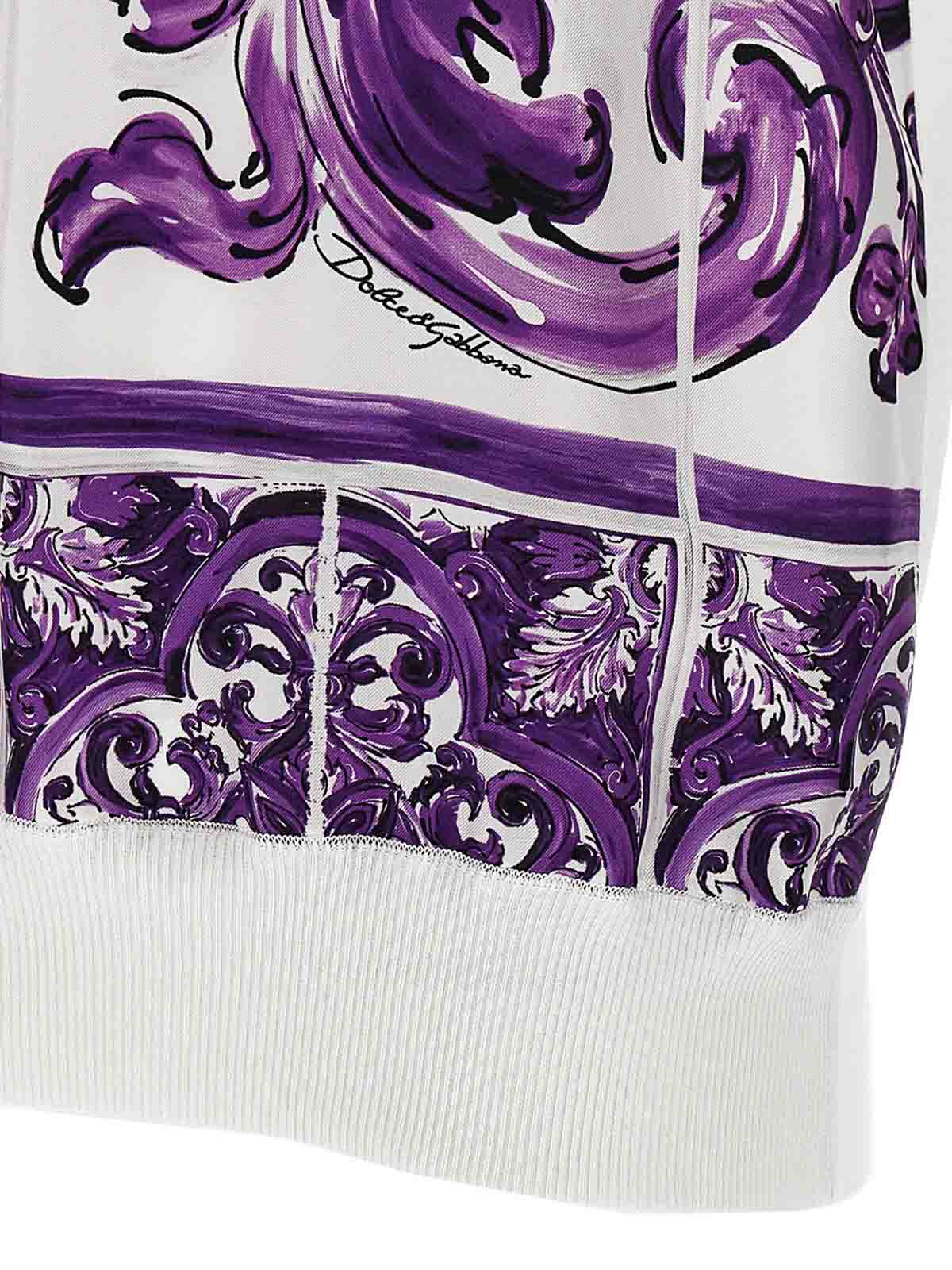 Dolce & Gabbana Printed Vest In Purple