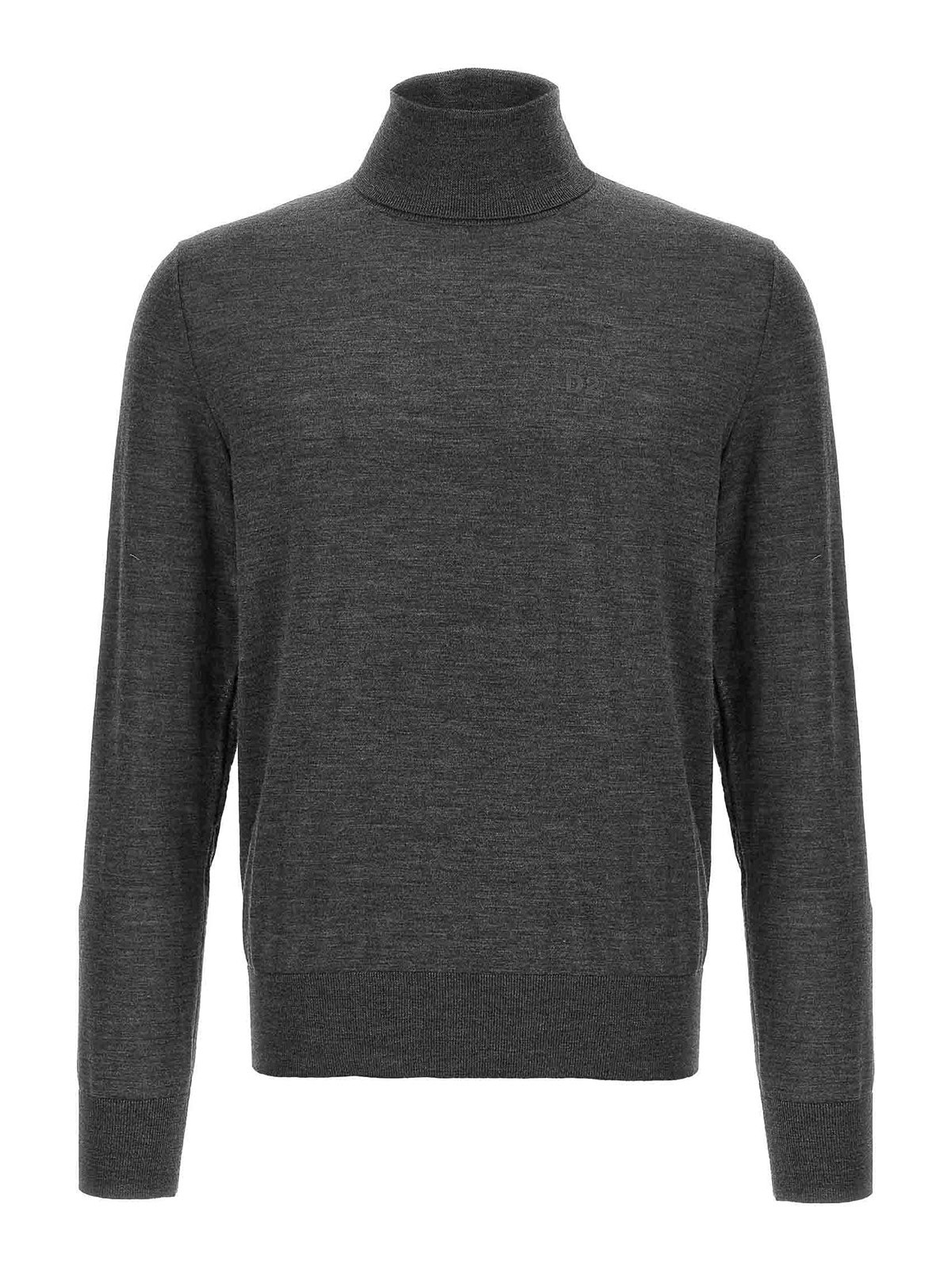 Dsquared2 D2 Turtleneck Sweater In Gray