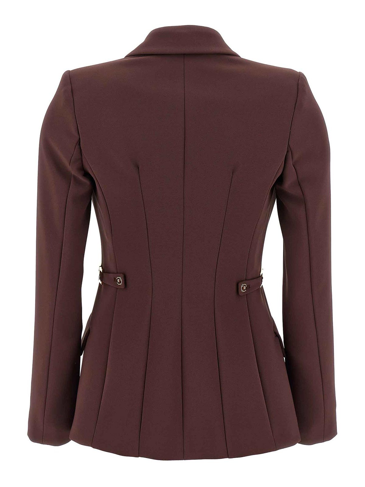 Elisabetta Franchi Jewel Strap Blazer In Purple