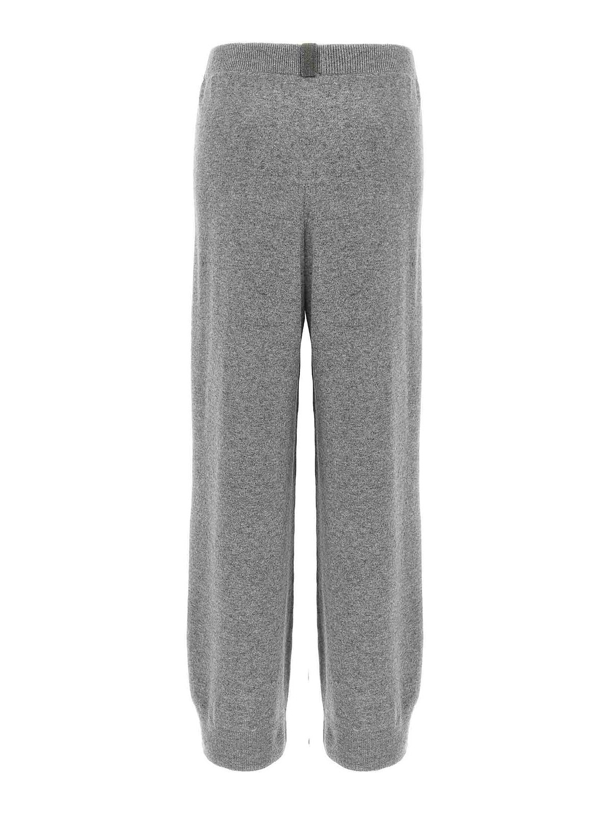 Fabiana Filippi Trousers Featuring Jewel Detail And Elastic Waistband In Gray