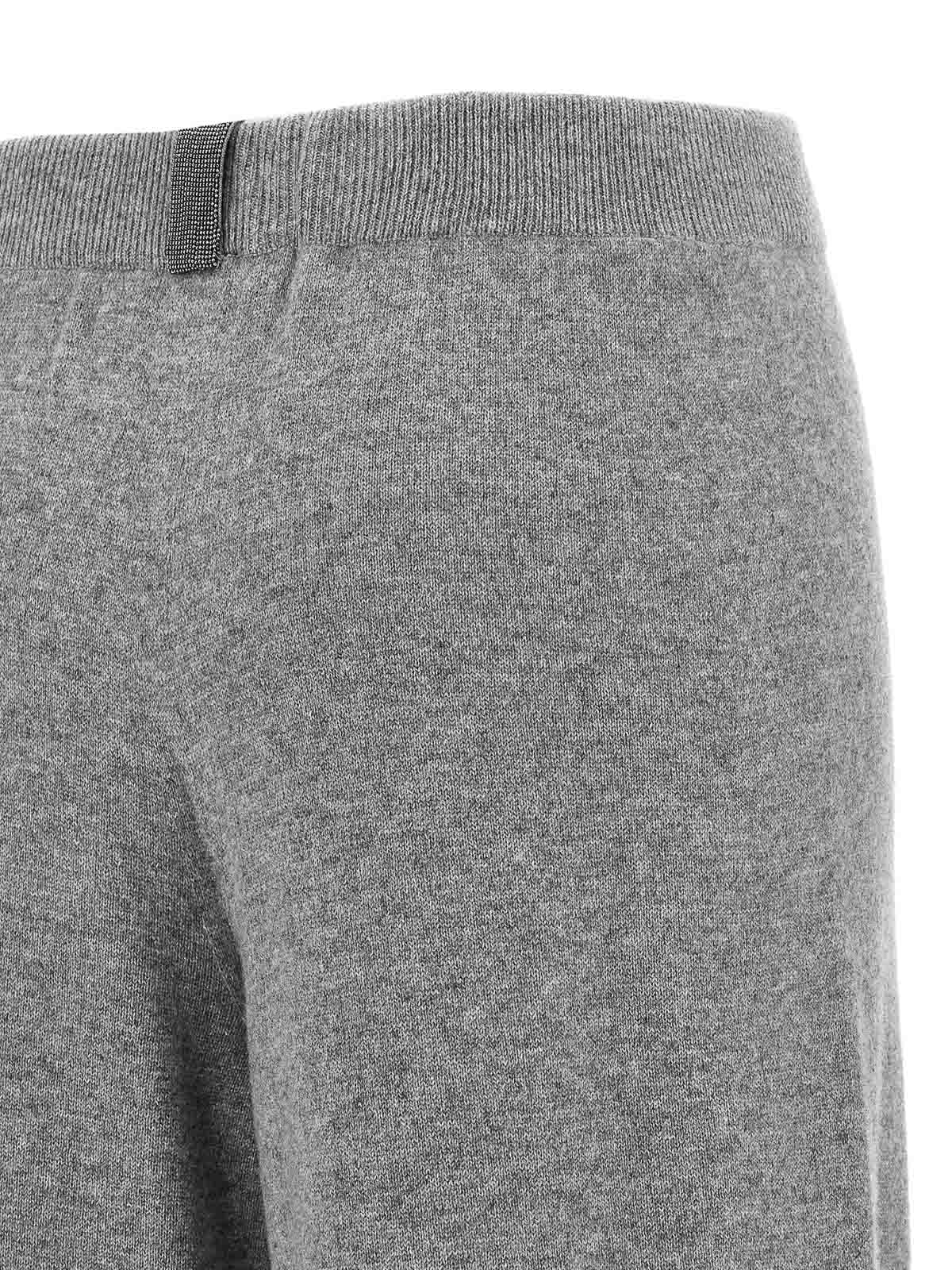 Fabiana Filippi Trousers Featuring Jewel Detail And Elastic Waistband In Gray