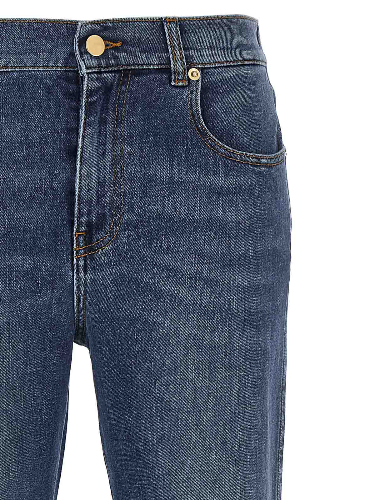 Fabiana Filippi Straight Leg Jeans With Front And Back Pockets In Blue