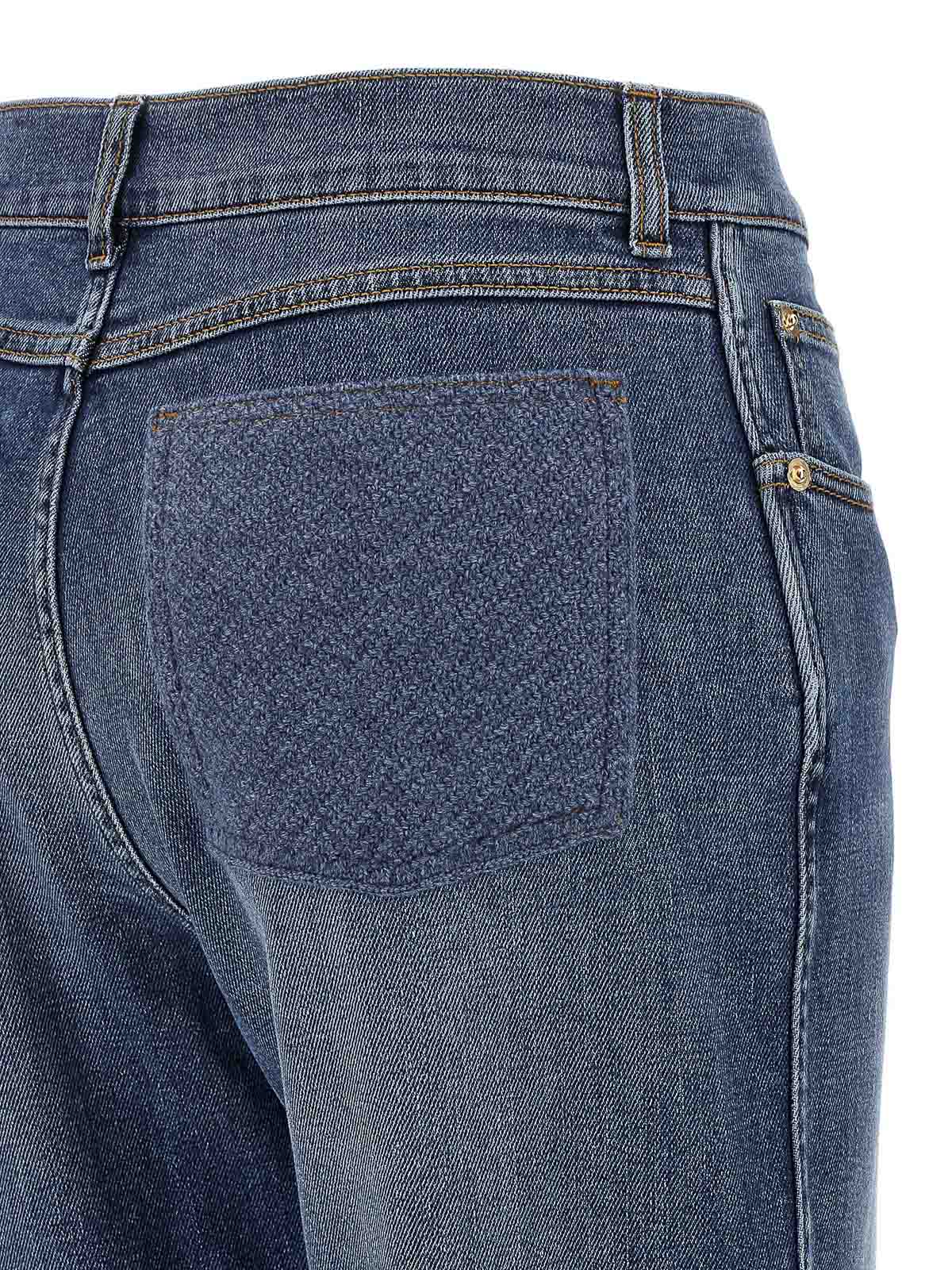Fabiana Filippi Straight Leg Jeans With Front And Back Pockets In Blue