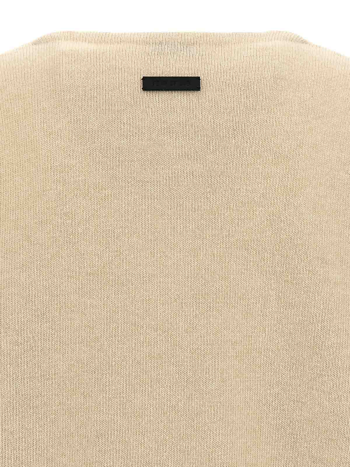 Fear Of God Sweater Keyhole Neckline Button Detail In Neutral